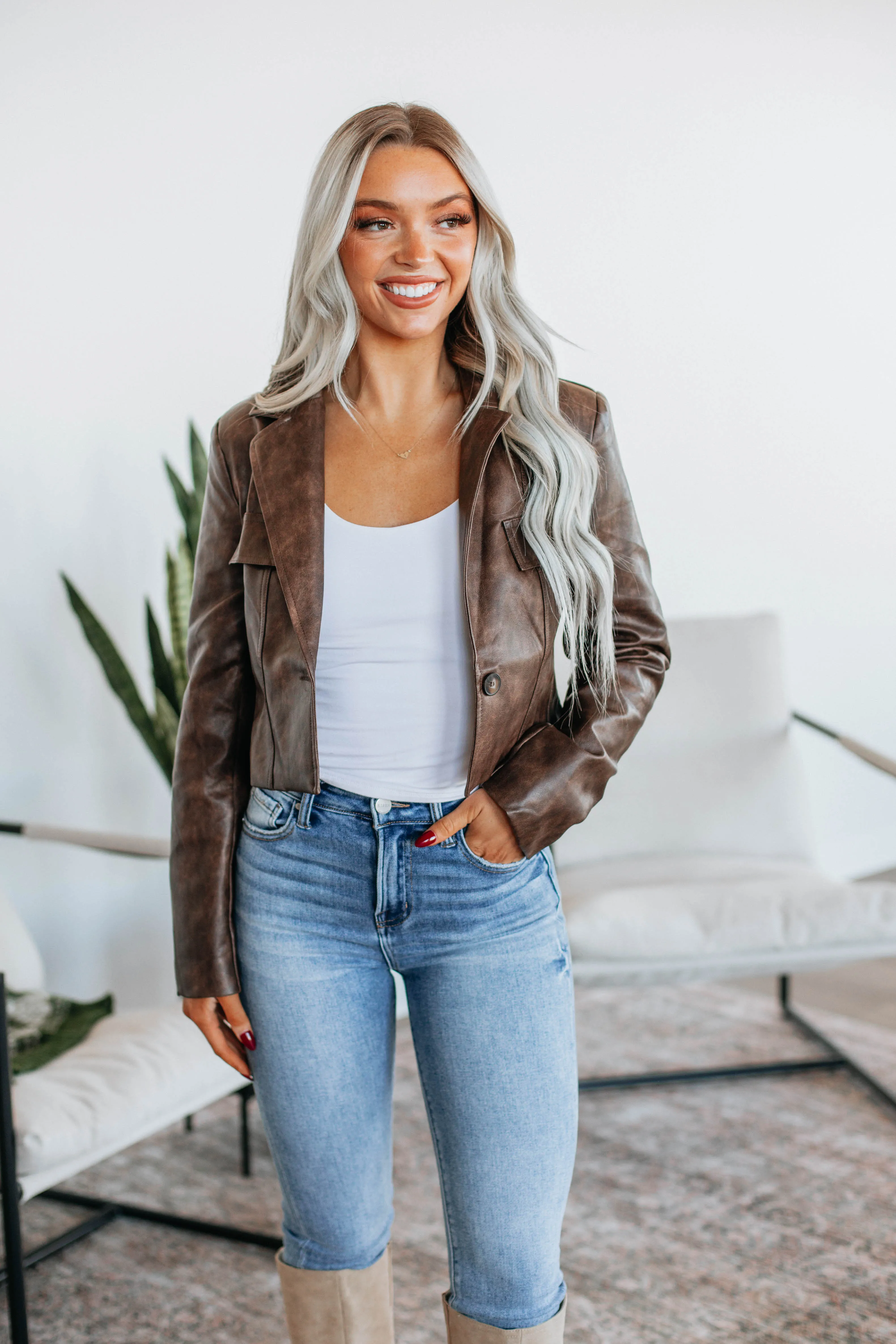 Kylar Leather Jacket sold by Wild Oak Boutique