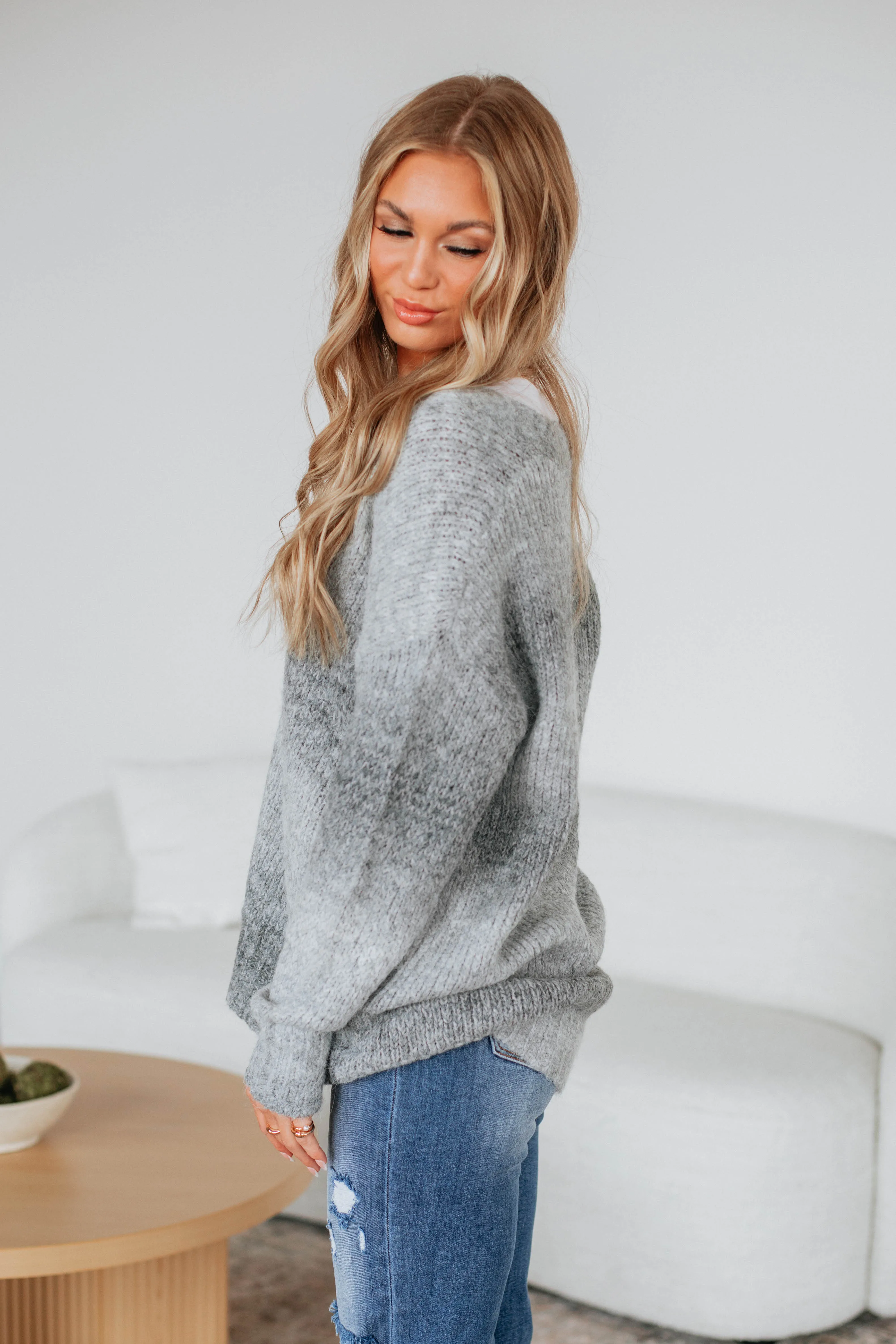 Elsie Knit Cardigan - Heather Grey sold by Wild Oak Boutique product image thumbnail 4