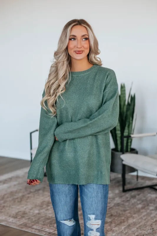 Nolia Knit Sweater - Spruce sold by Wild Oak Boutique