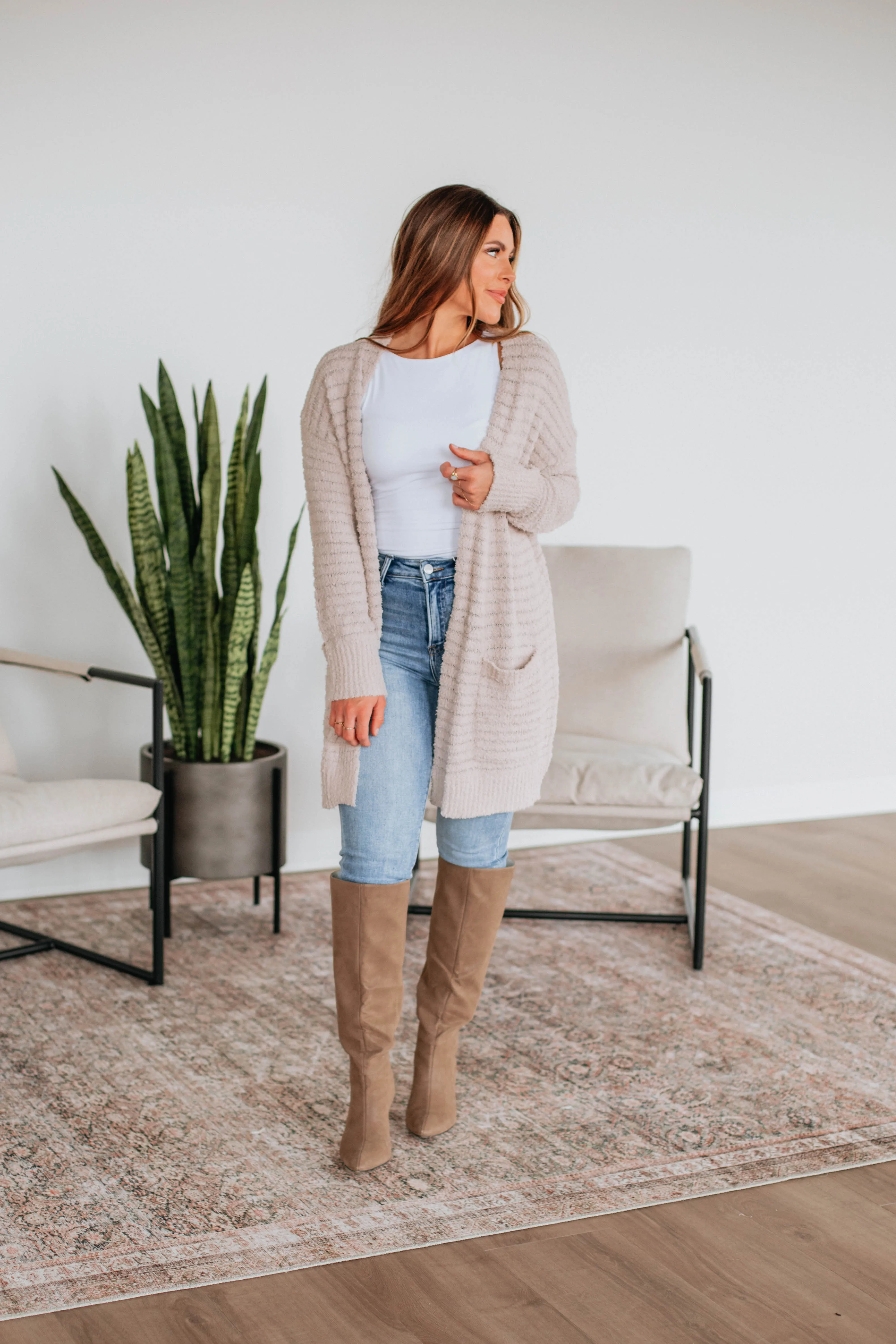 Lorna Cardigan - Sand sold by Wild Oak Boutique product image thumbnail 3