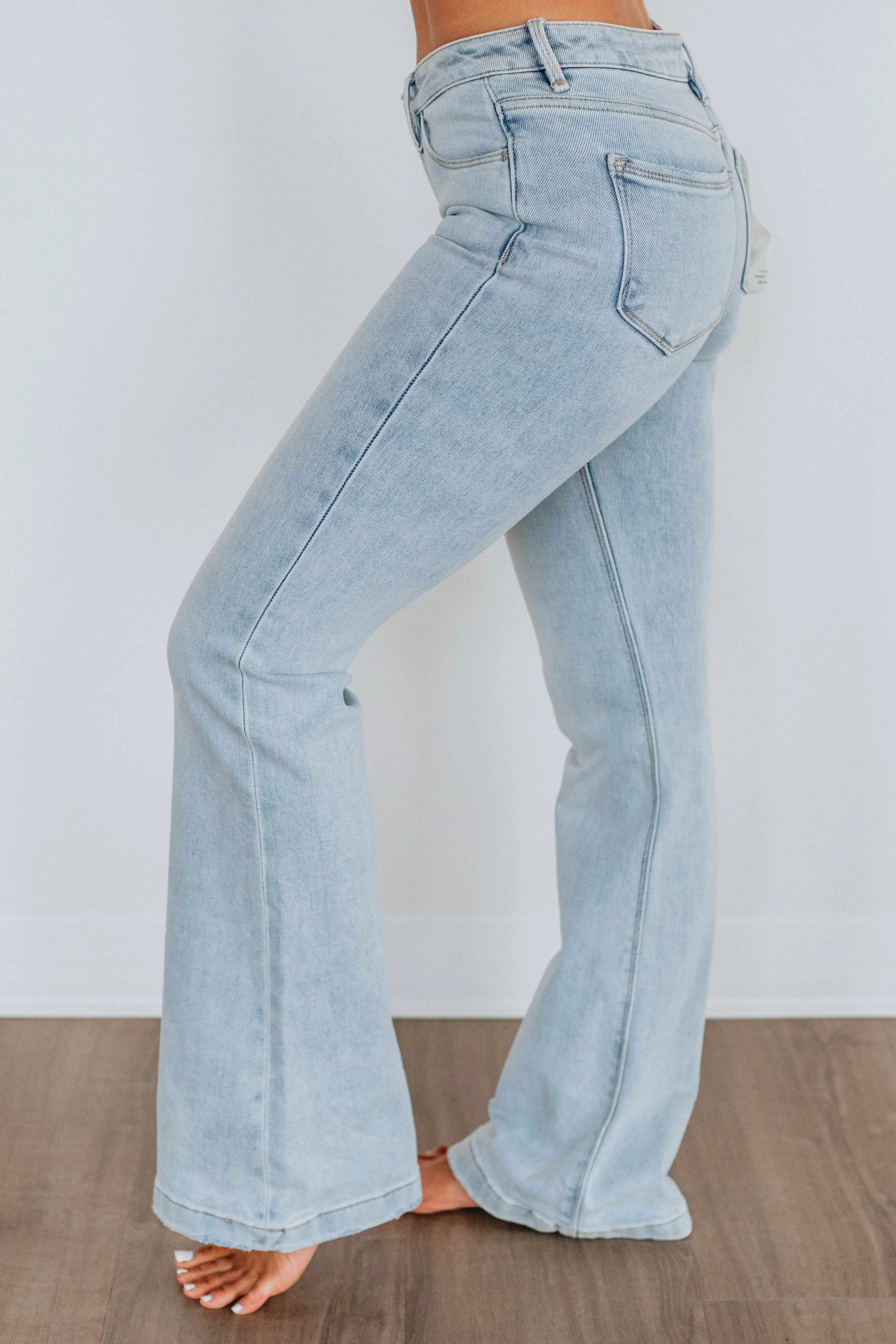 Palmer Risen Flare Jeans - Light Wash sold by Wild Oak Boutique product image thumbnail 2