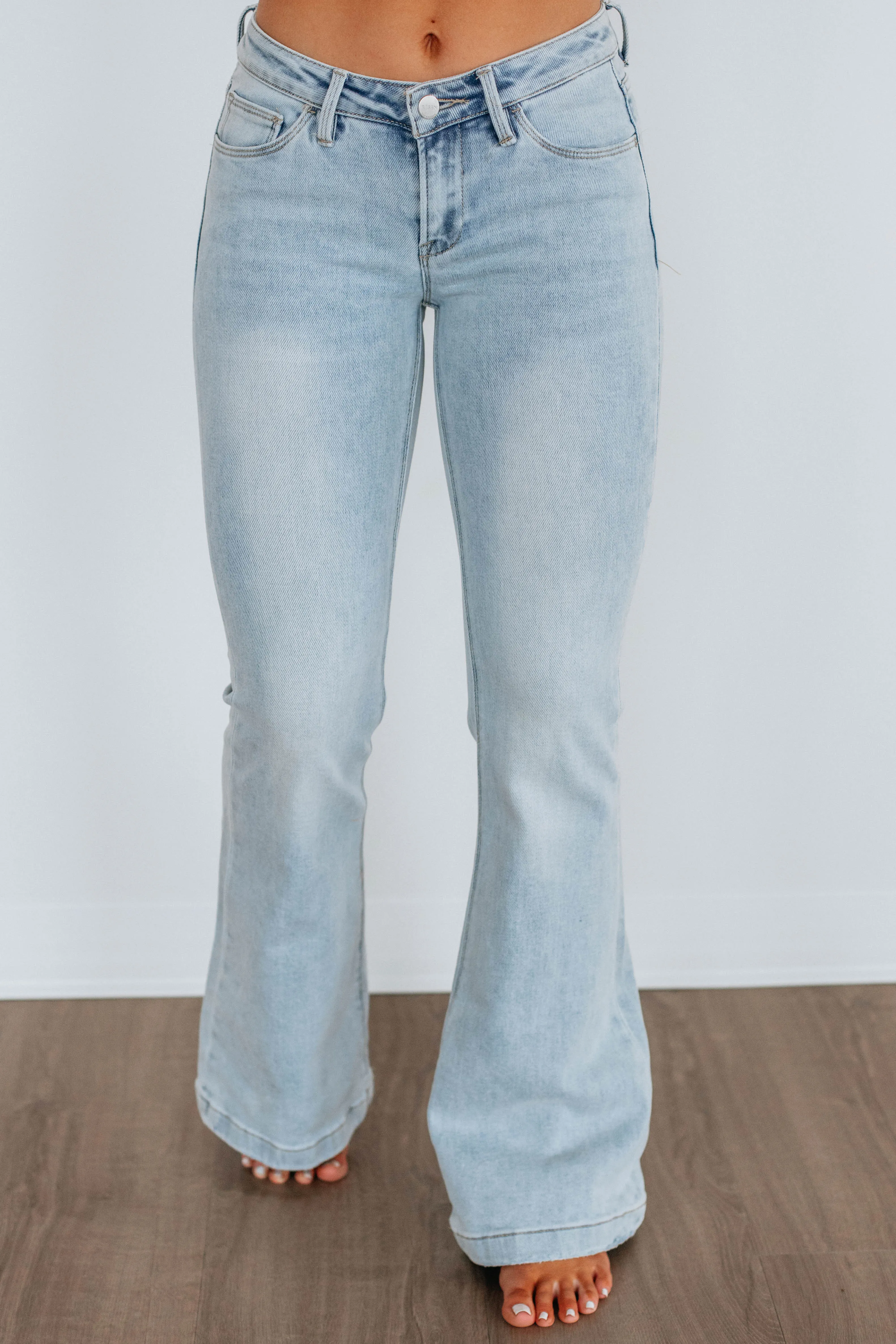 Palmer Risen Flare Jeans - Light Wash sold by Wild Oak Boutique