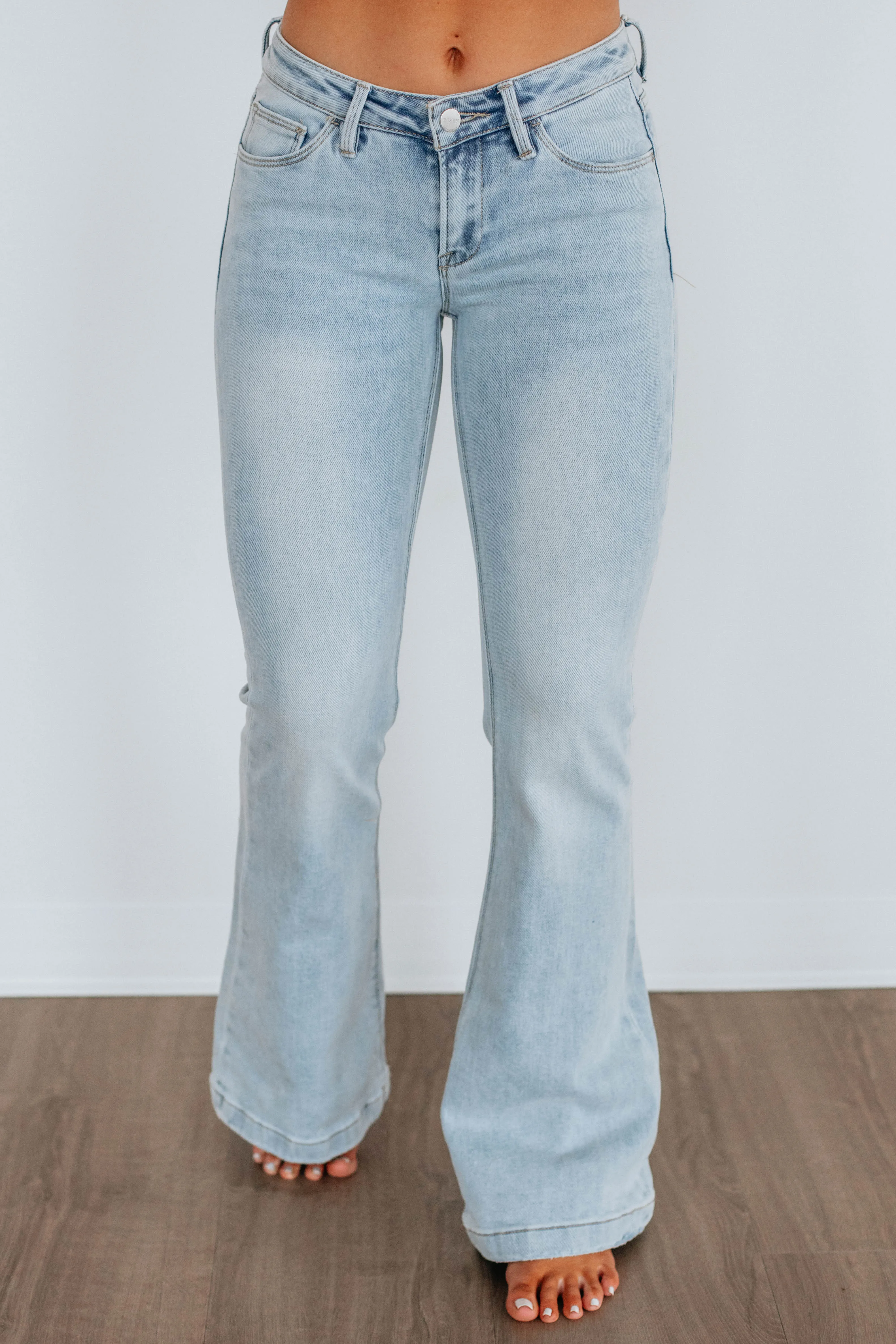 Palmer Risen Flare Jeans - Light Wash sold by Wild Oak Boutique product image thumbnail 5
