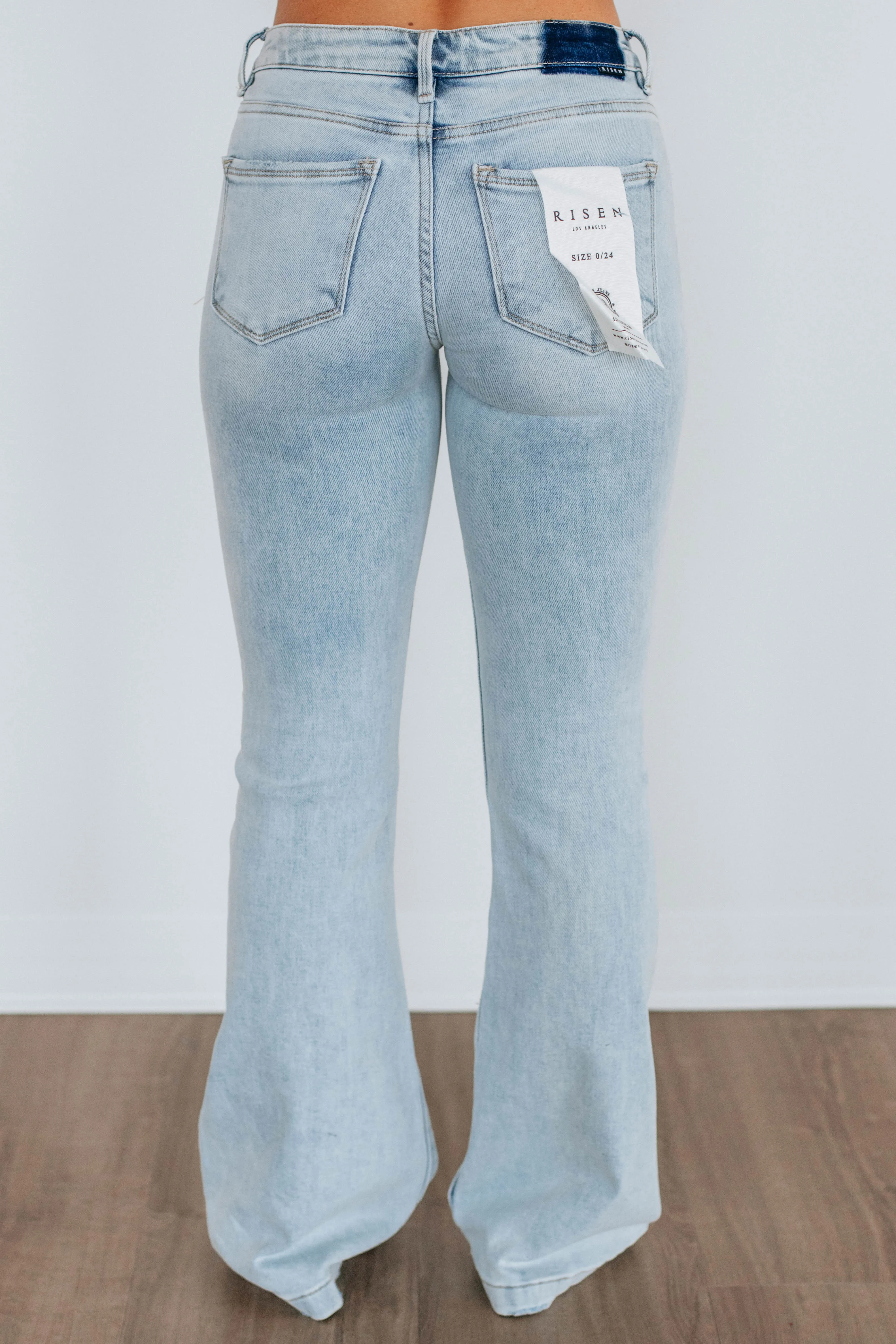 Palmer Risen Flare Jeans - Light Wash sold by Wild Oak Boutique product image thumbnail 4
