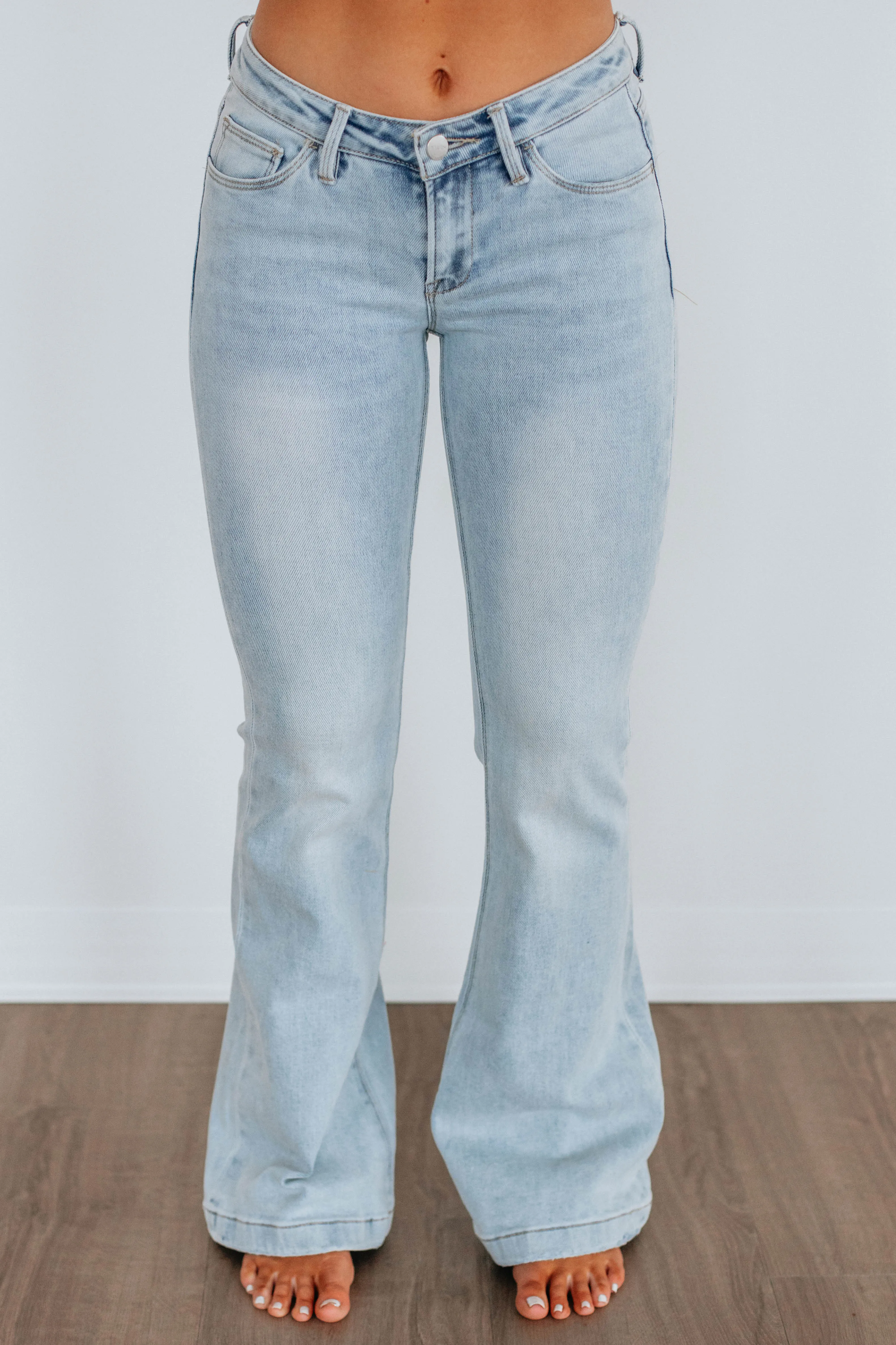 Palmer Risen Flare Jeans - Light Wash sold by Wild Oak Boutique product image thumbnail 3