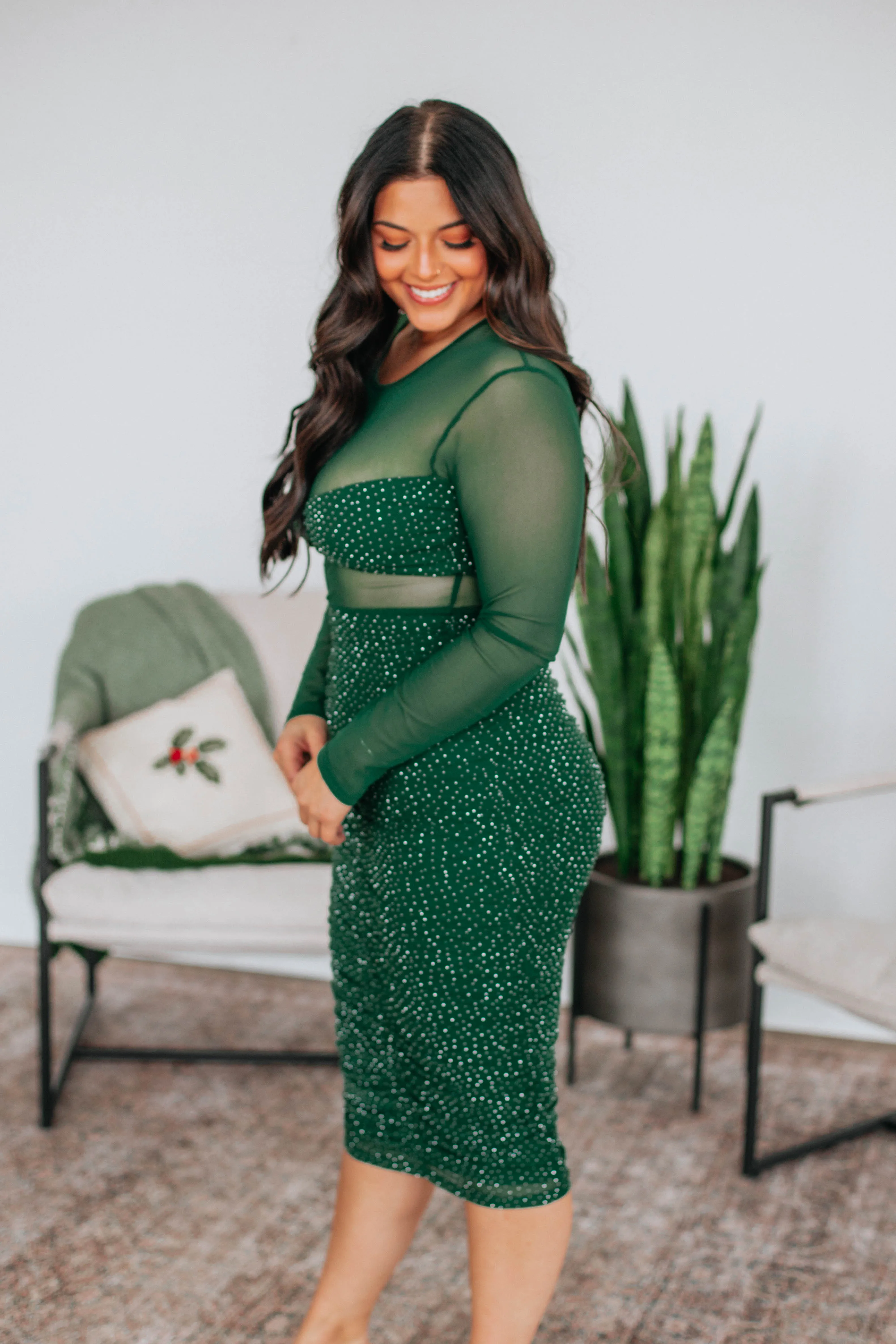 Refresh Your Memory Dress - Hunter Green sold by Wild Oak Boutique product image thumbnail 4