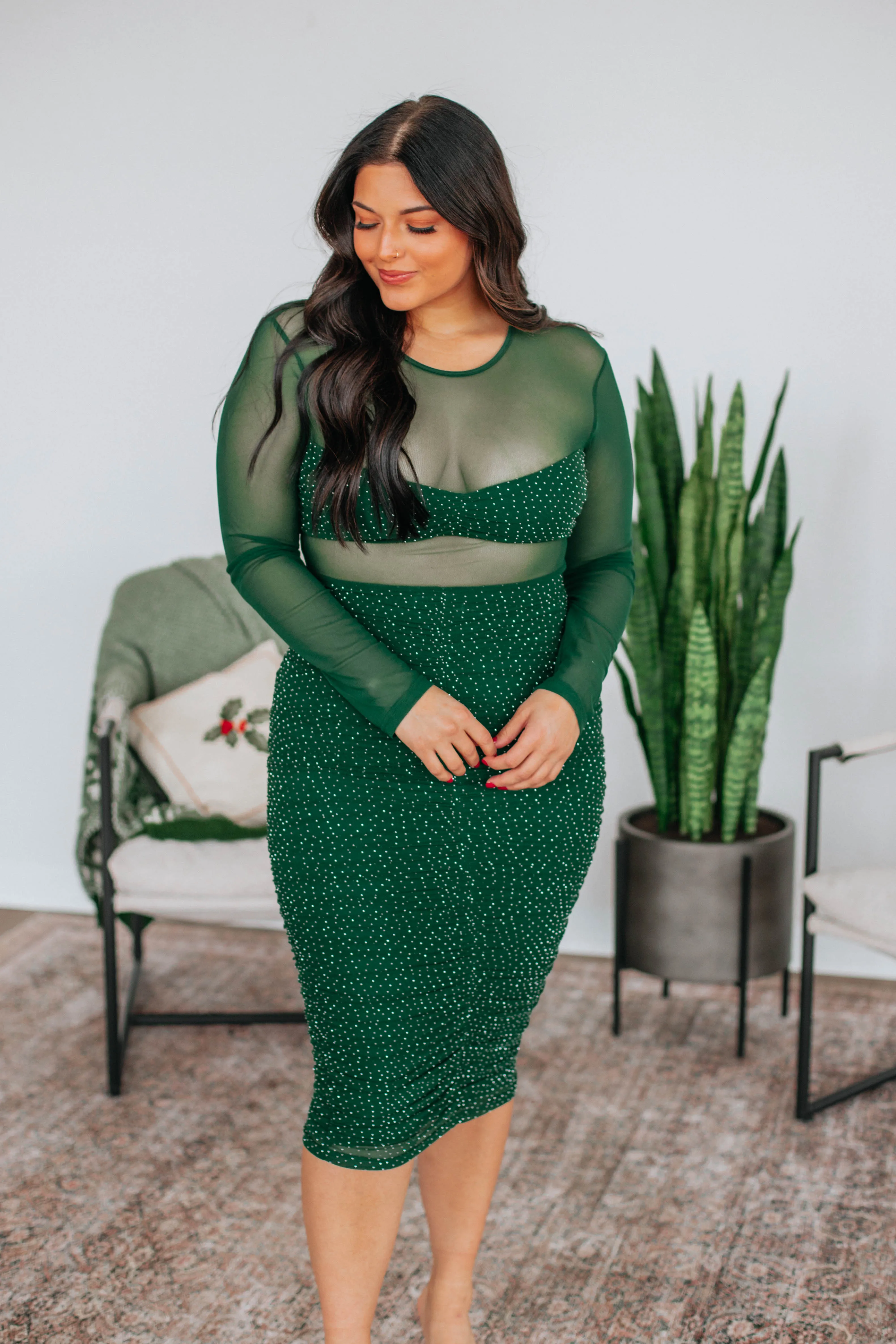 Refresh Your Memory Dress - Hunter Green sold by Wild Oak Boutique product image thumbnail 3