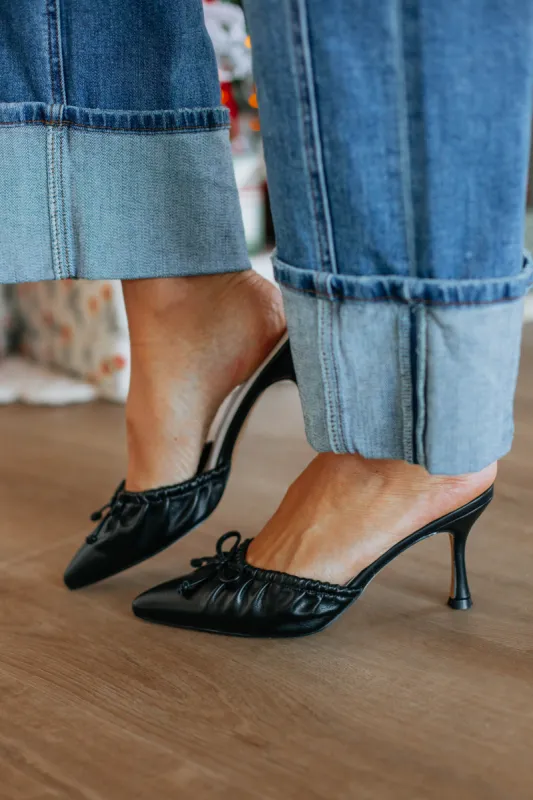 Keep Me Posted Heels - Black sold by Wild Oak Boutique