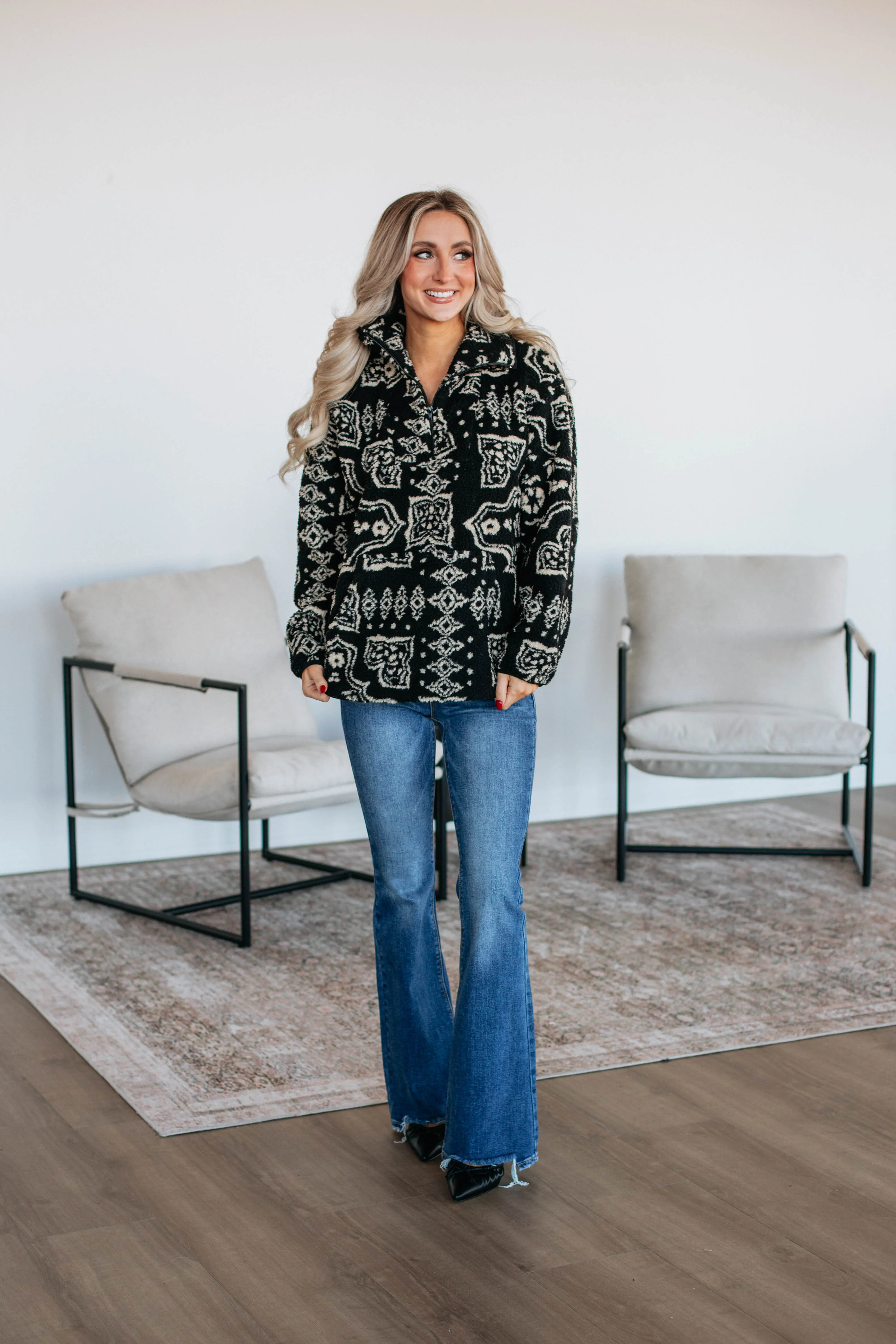 Hayze Sherpa Pullover sold by Wild Oak Boutique product image thumbnail 3