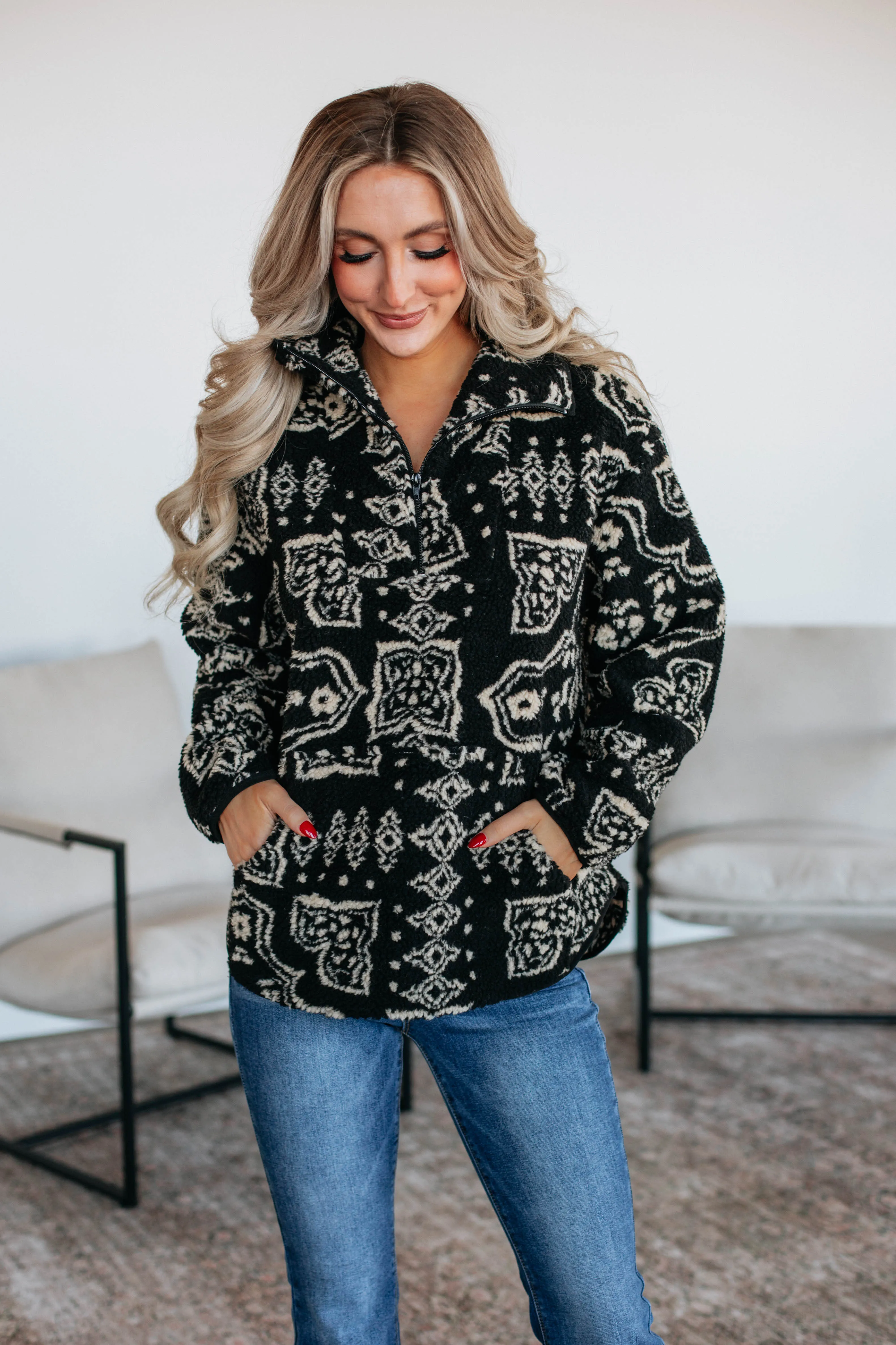 Hayze Sherpa Pullover sold by Wild Oak Boutique product image thumbnail 4
