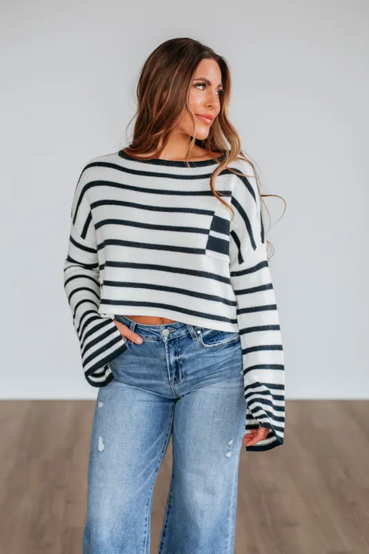 Bekah Striped Sweater sold by Wild Oak Boutique