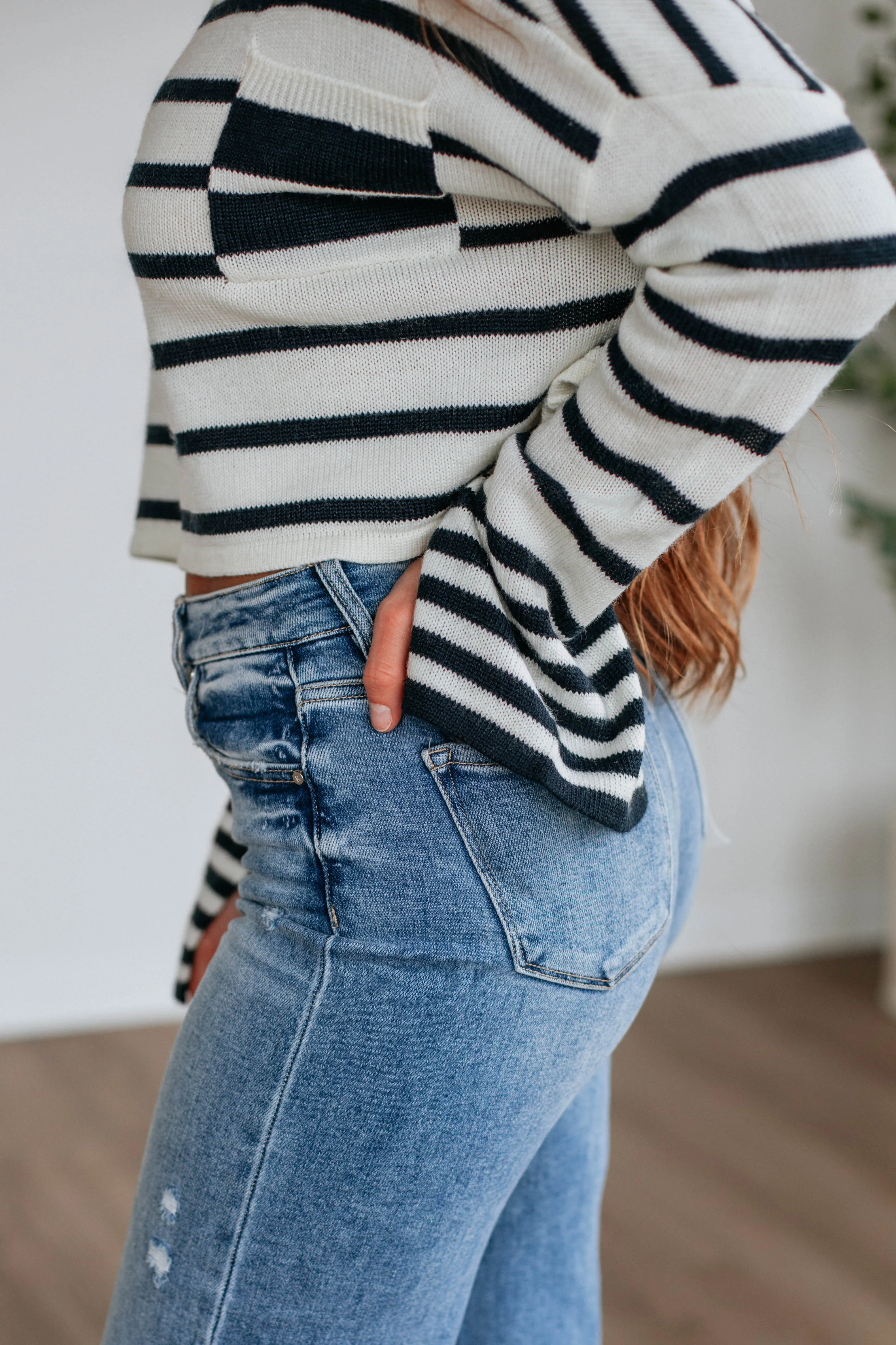 Bekah Striped Sweater sold by Wild Oak Boutique product image thumbnail 2