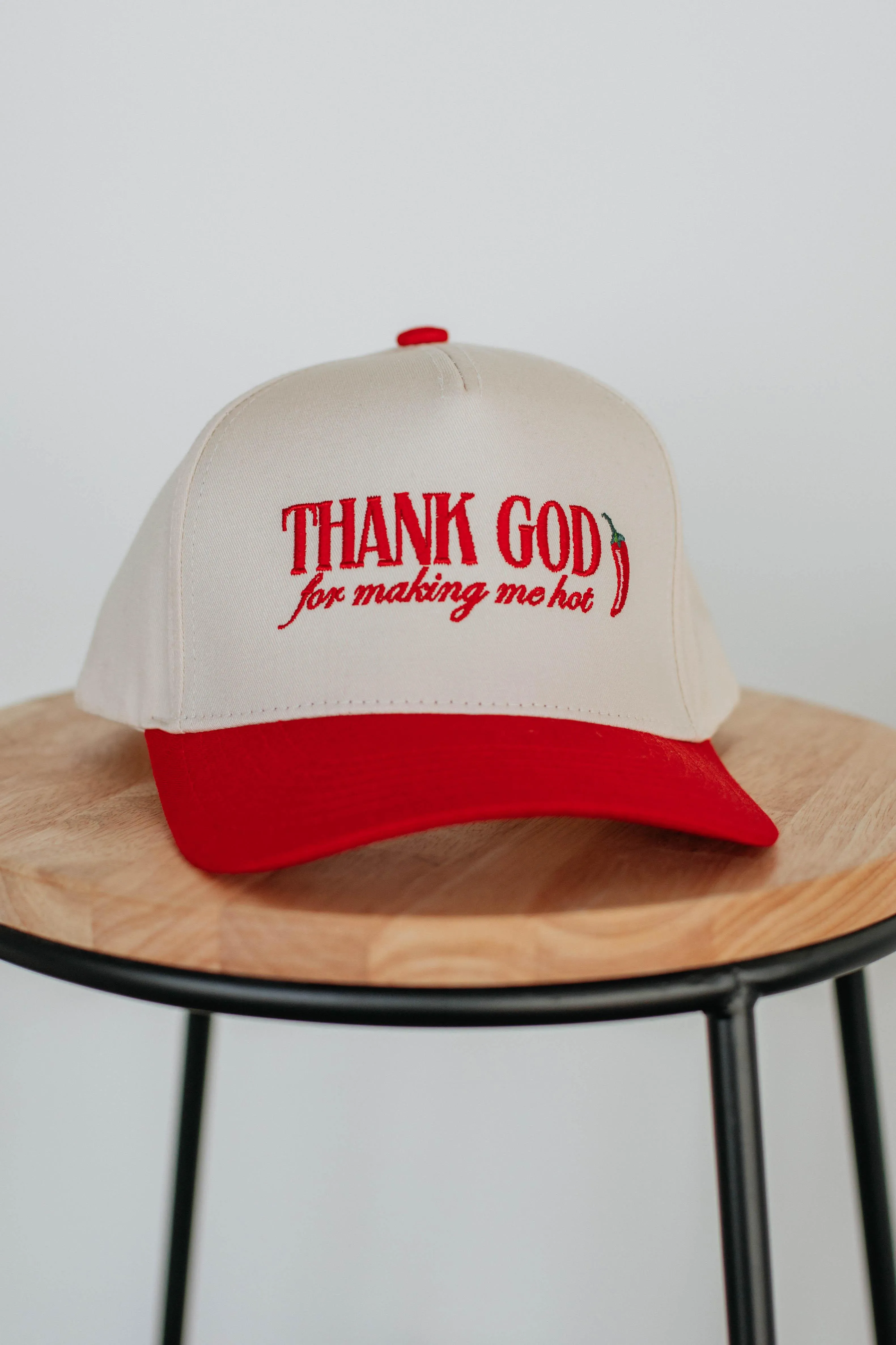 Thank God Trucker Hat sold by Wild Oak Boutique