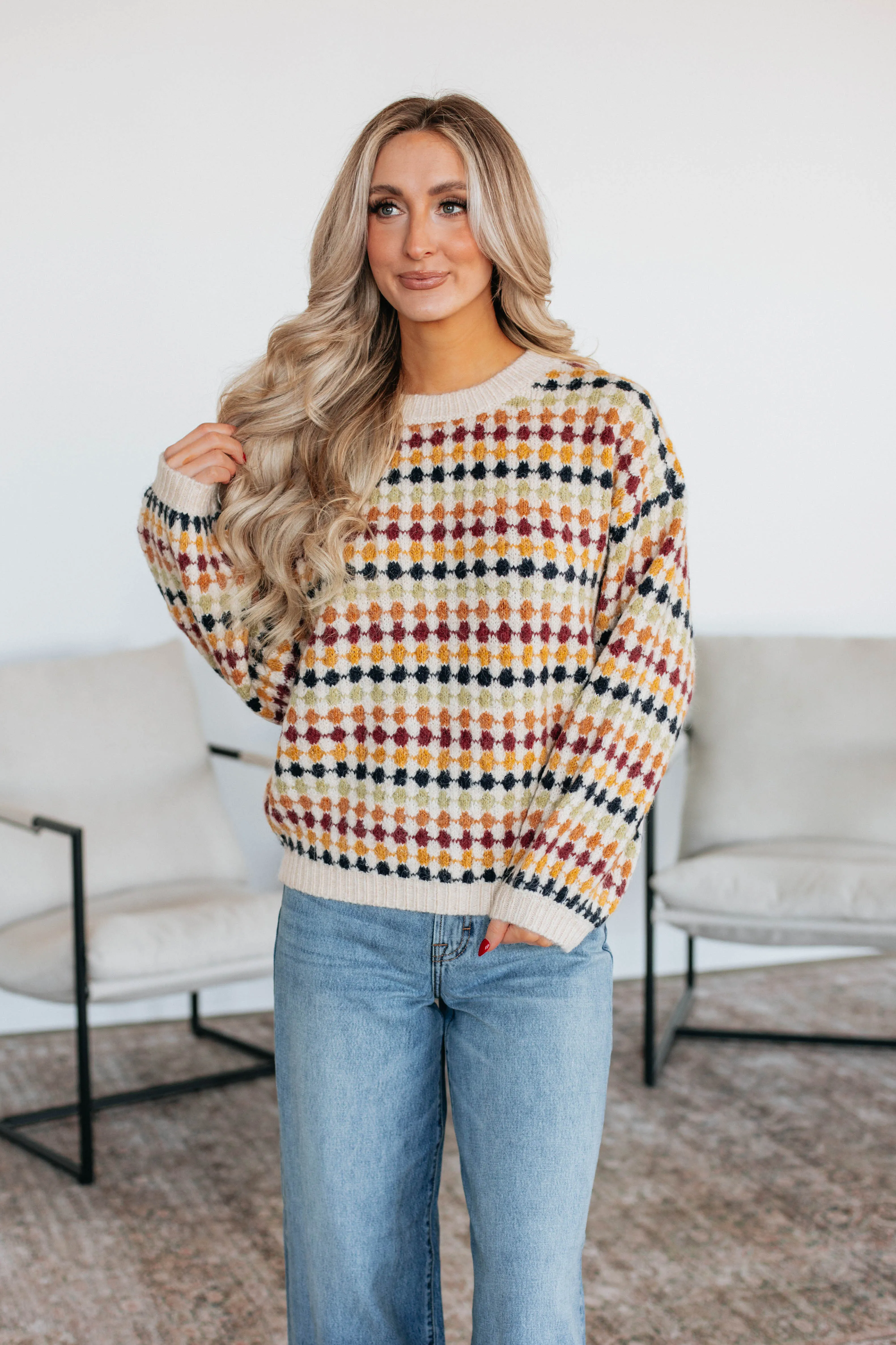 Raelle Sweater - Cream sold by Wild Oak Boutique