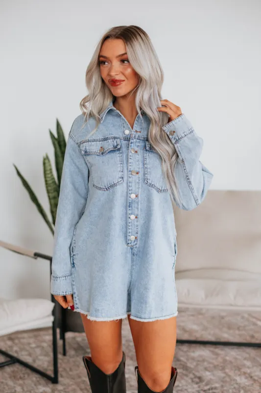 Bennington Denim Romper made by HEYSON