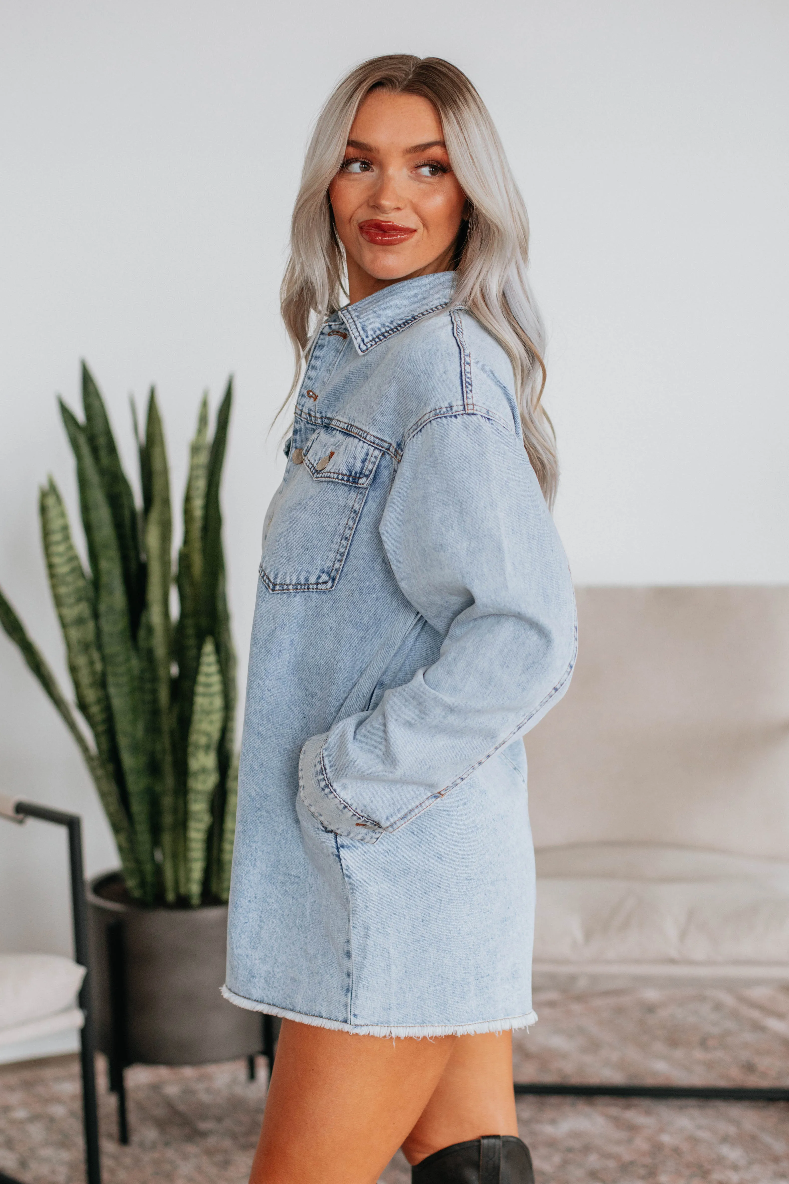 Bennington Denim Romper sold by Wild Oak Boutique product image thumbnail 4