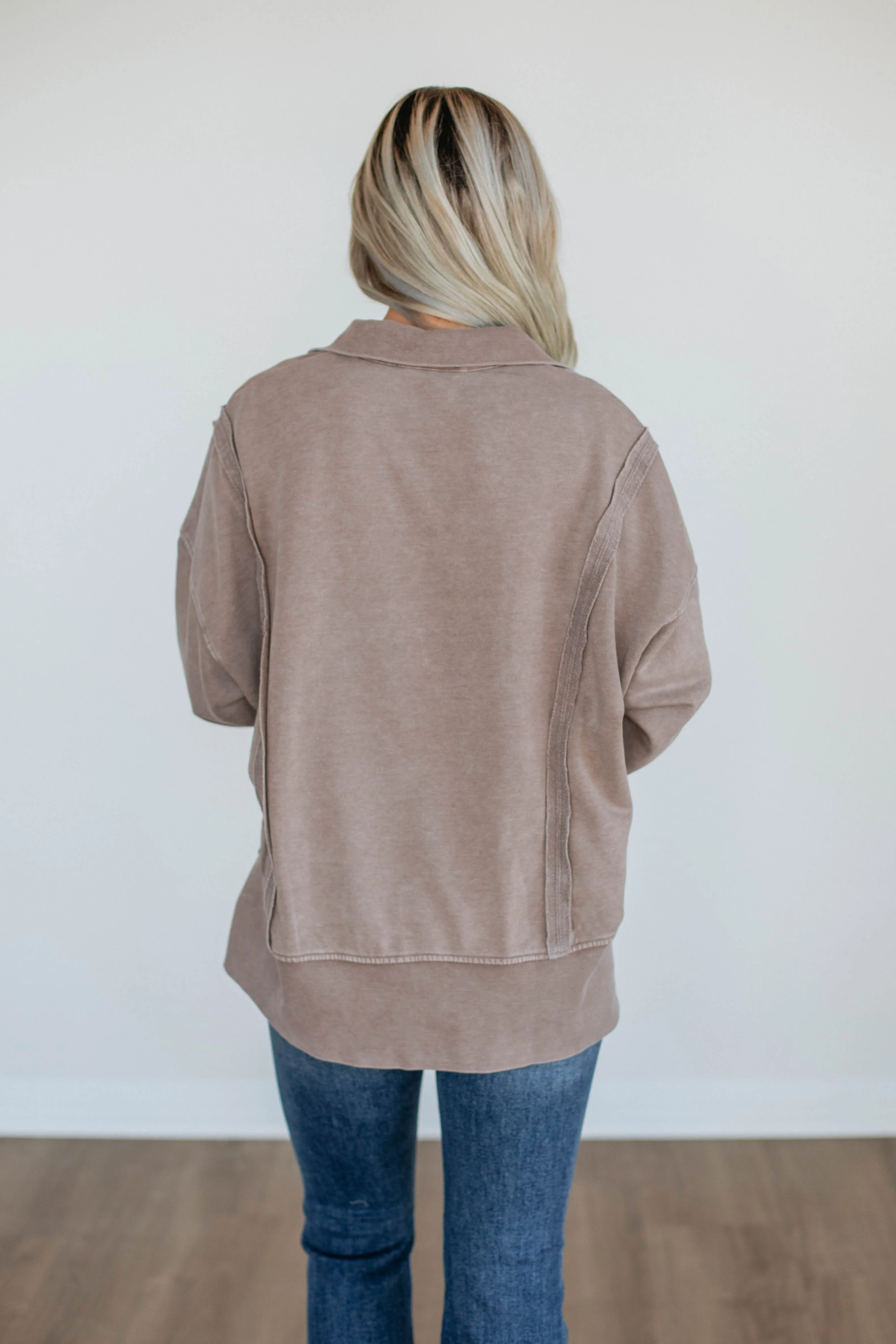 Cadence Pullover - Latte sold by Wild Oak Boutique product image thumbnail 5