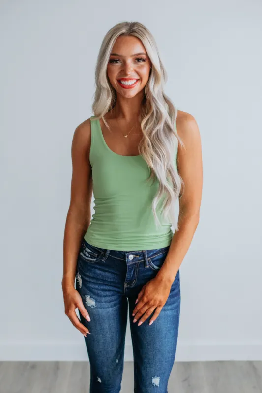 Delta Basic Tank - Sprout sold by Wild Oak Boutique