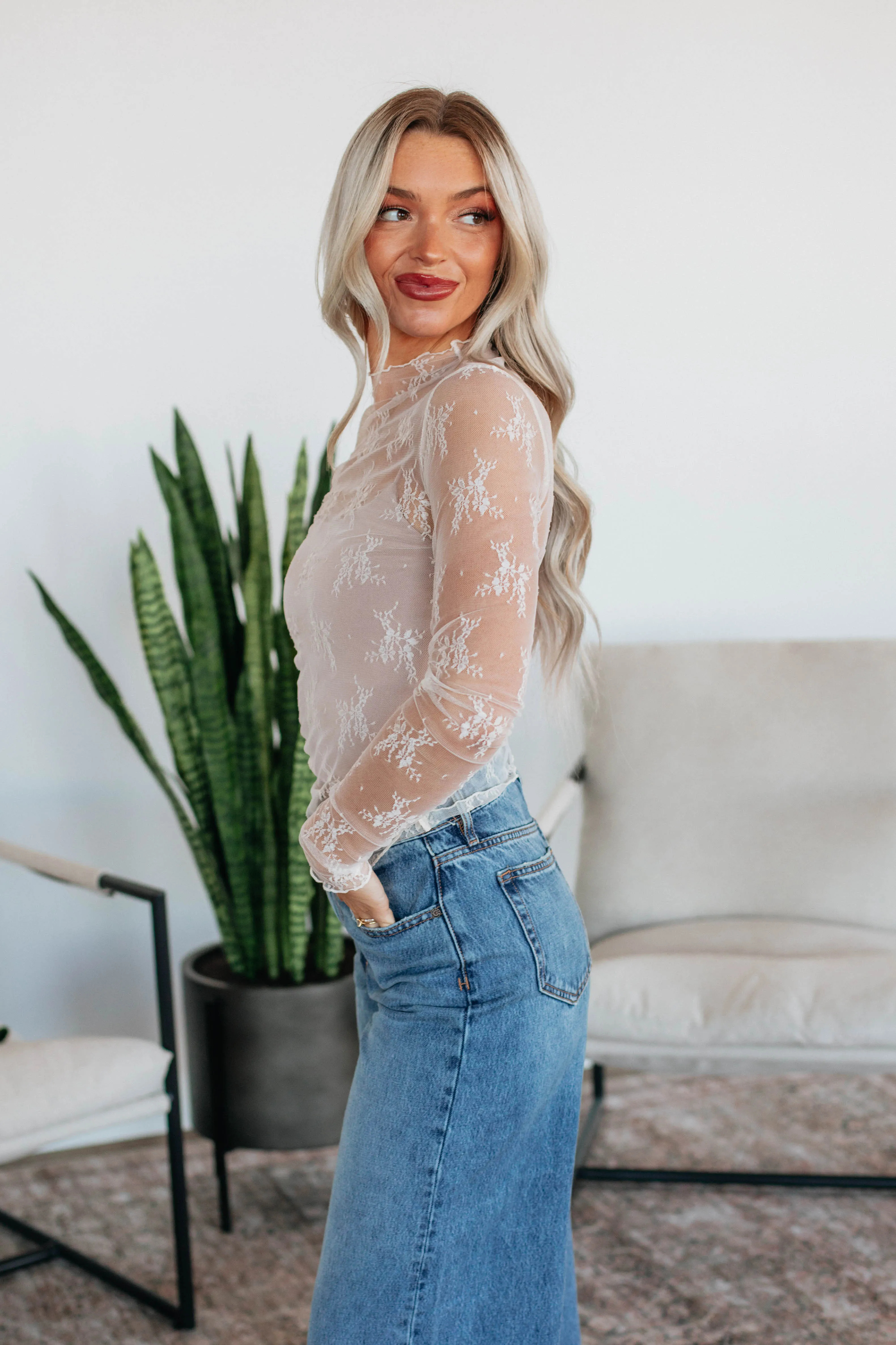 Asa Lace Top - Natural sold by Wild Oak Boutique product image thumbnail 4