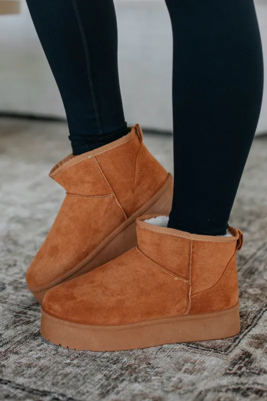 Just Chillin’ Platform Boots - Tan sold by Wild Oak Boutique