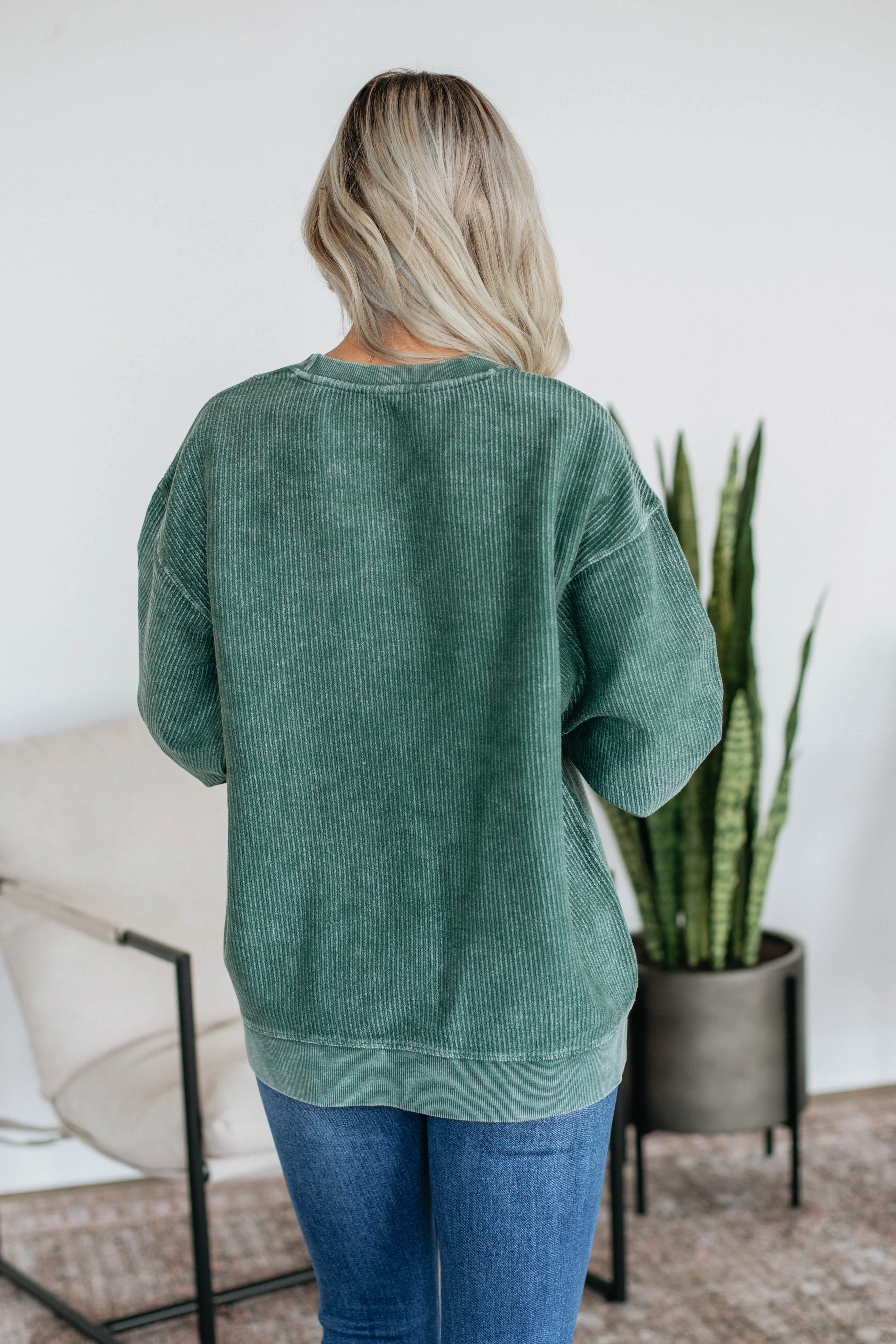 Merry Christmas Corded Crewneck sold by Wild Oak Boutique product image thumbnail 5