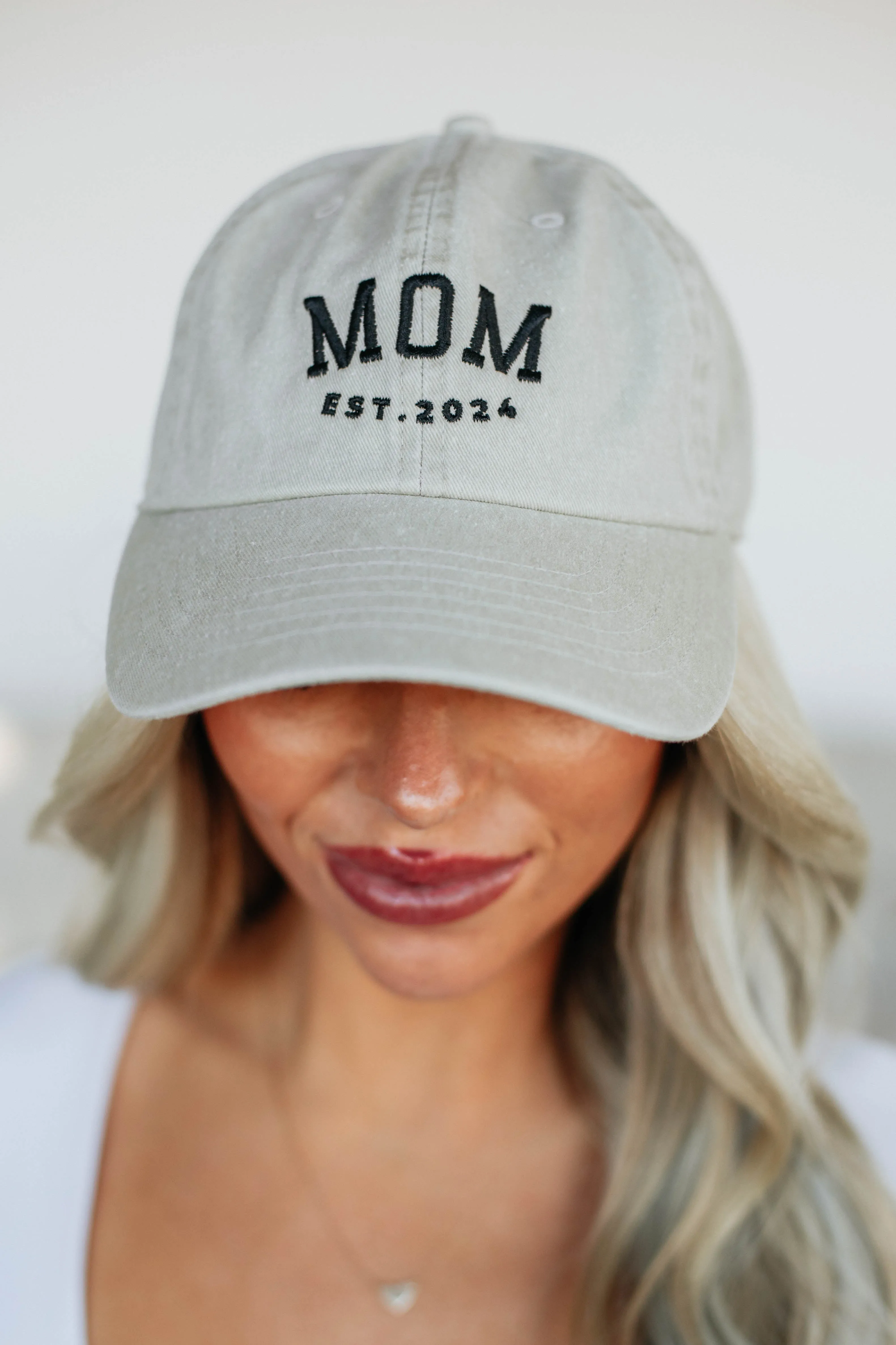 Mom Baseball Hat - Stone sold by Wild Oak Boutique product image thumbnail 2