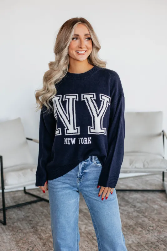 New York Knit Sweater sold by Wild Oak Boutique