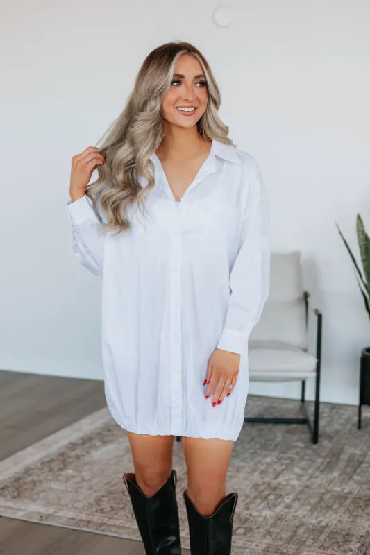 Joette Shirt Dress - Ivory sold by Wild Oak Boutique