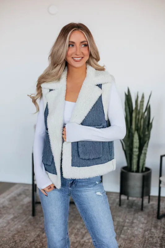 Jude Denim Vest sold by Wild Oak Boutique