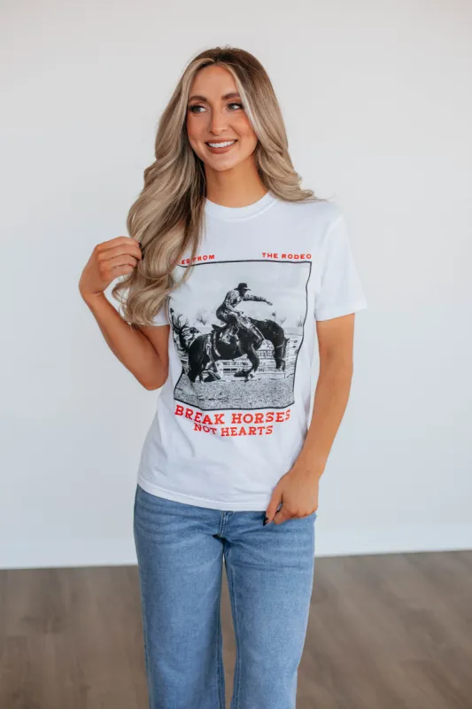 Break Horses Not Hearts Graphic Tee sold by Wild Oak Boutique