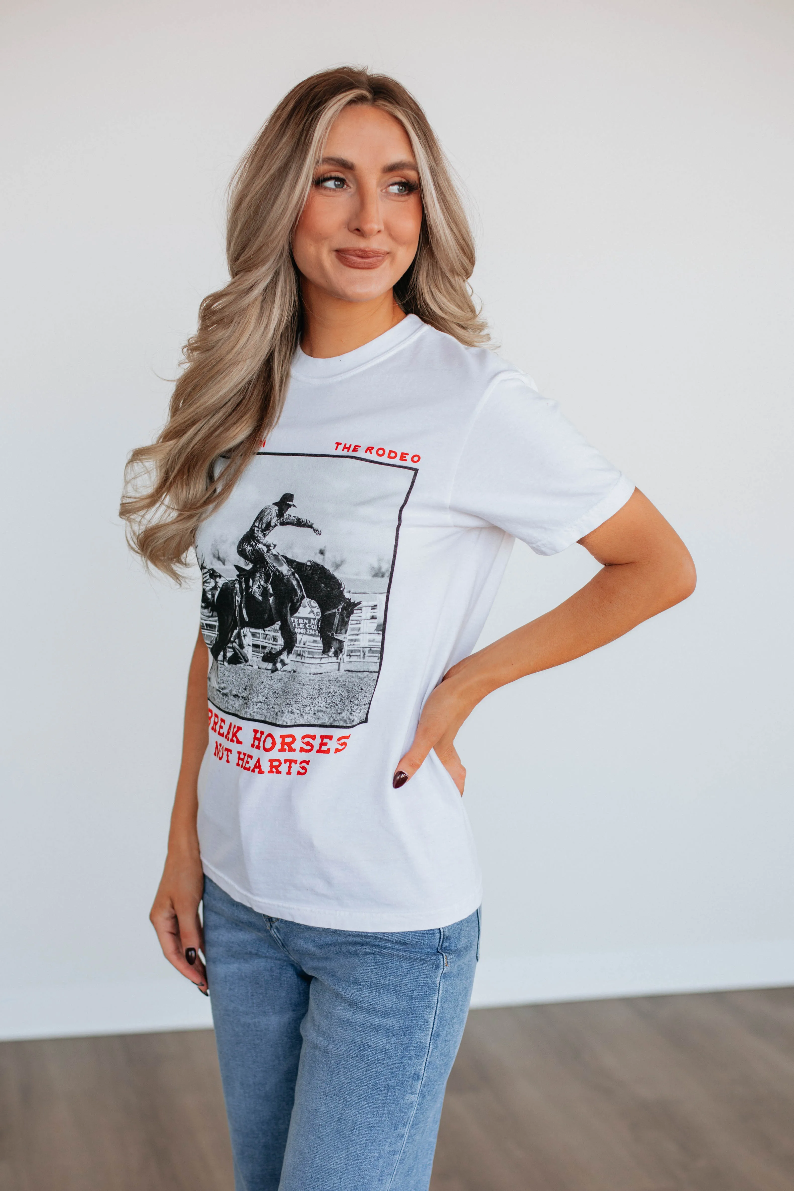 Break Horses Not Hearts Graphic Tee sold by Wild Oak Boutique product image thumbnail 3