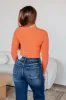 Isla Ribbed Bodysuit - Pumpkin sold by Wild Oak Boutique