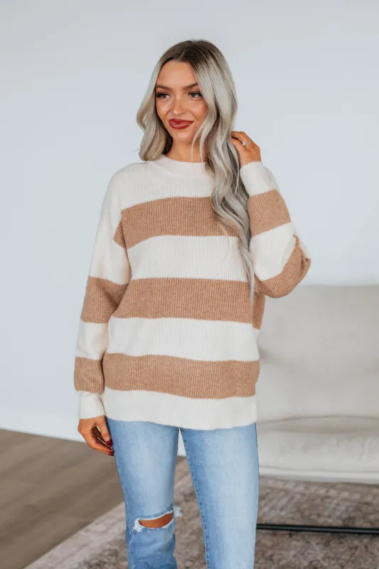 Reghan Striped Sweater sold by Wild Oak Boutique