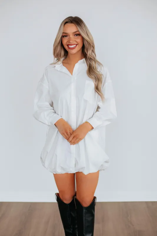 Joette Shirt Dress - Cream sold by Wild Oak Boutique