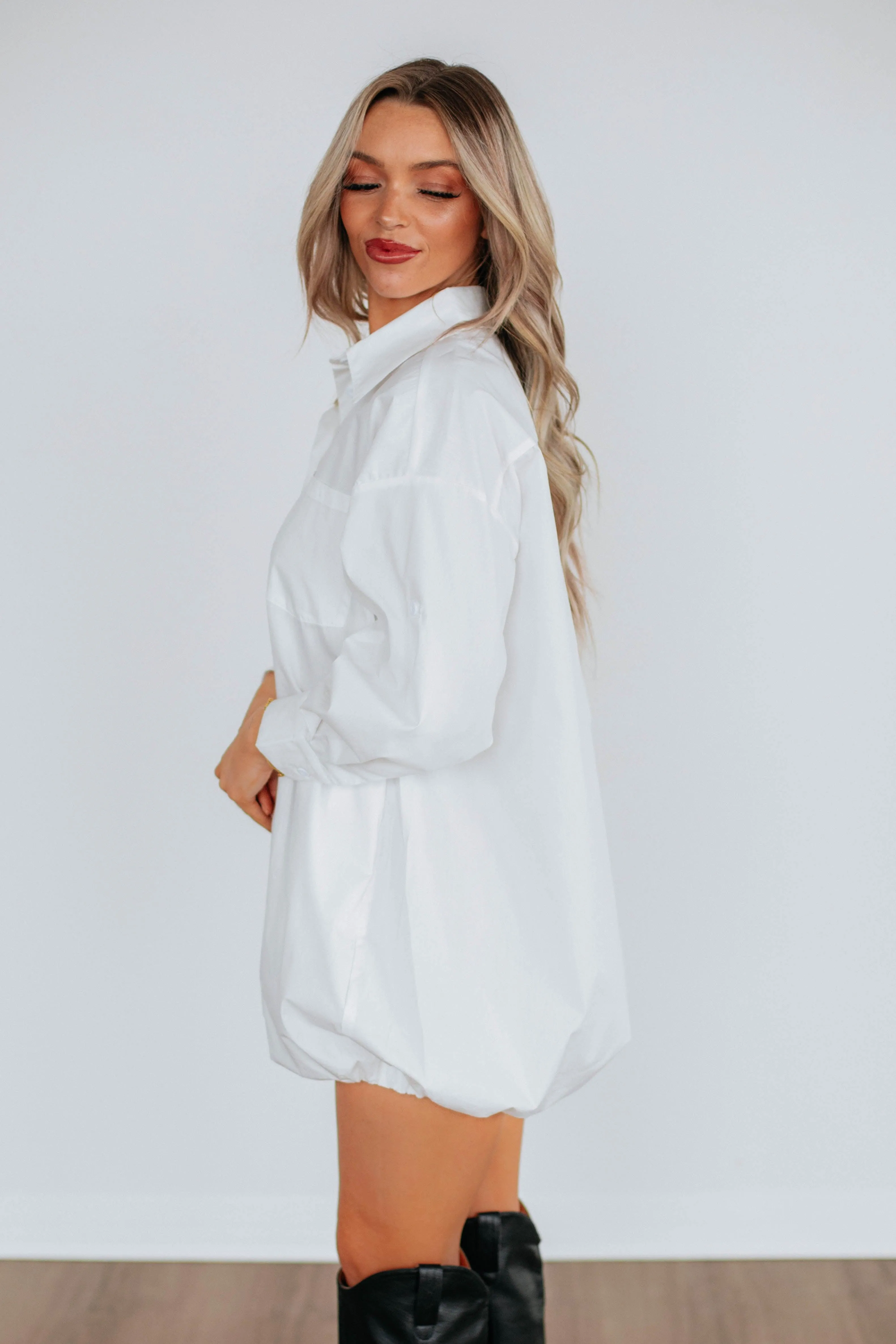 Joette Shirt Dress - Cream sold by Wild Oak Boutique product image thumbnail 4