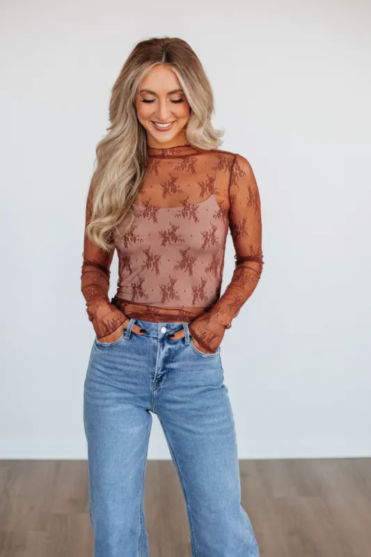 Asa Lace Top - Burlwood sold by Wild Oak Boutique