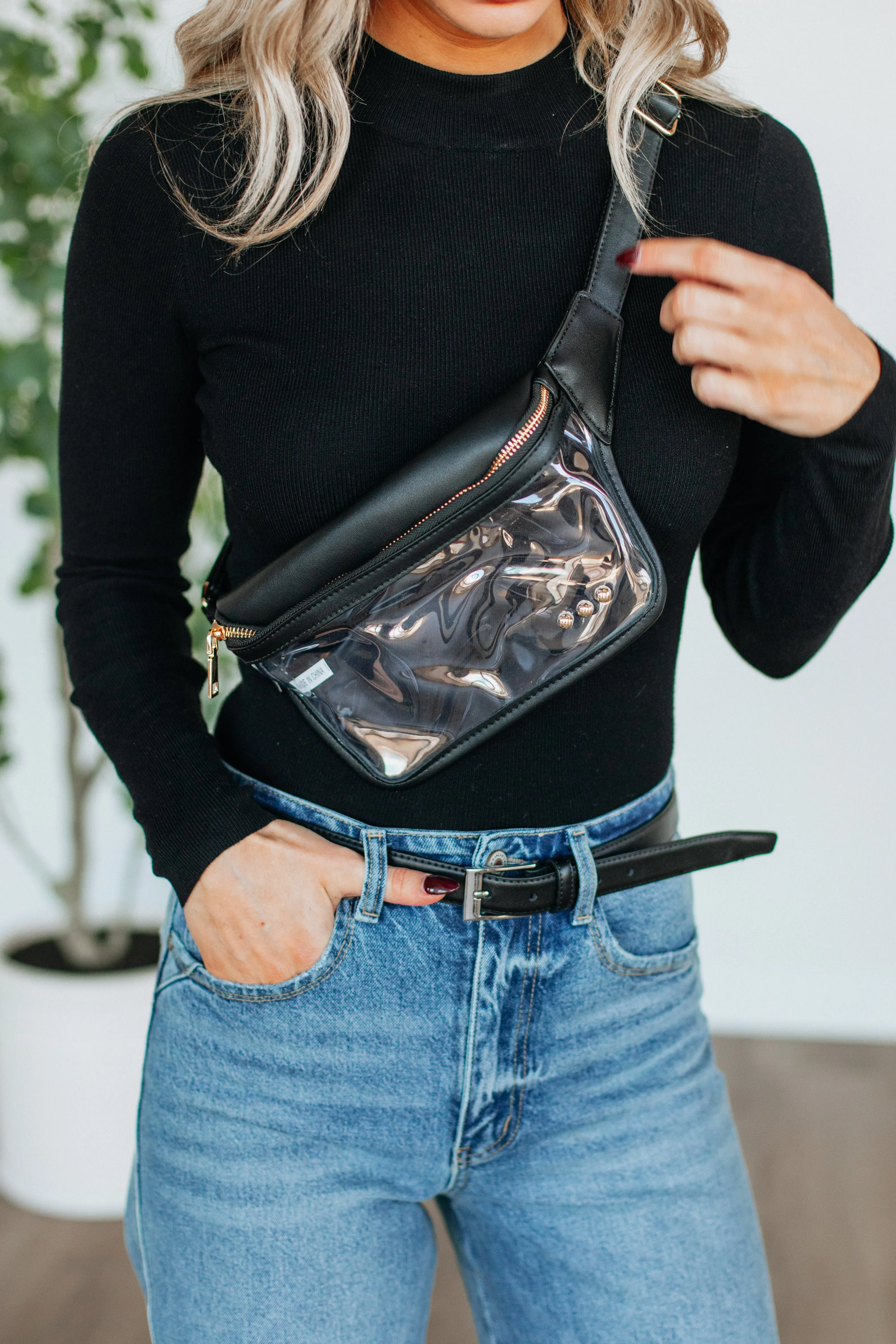 Only The Essentials Bum Bag - Black sold by Wild Oak Boutique product image thumbnail 2