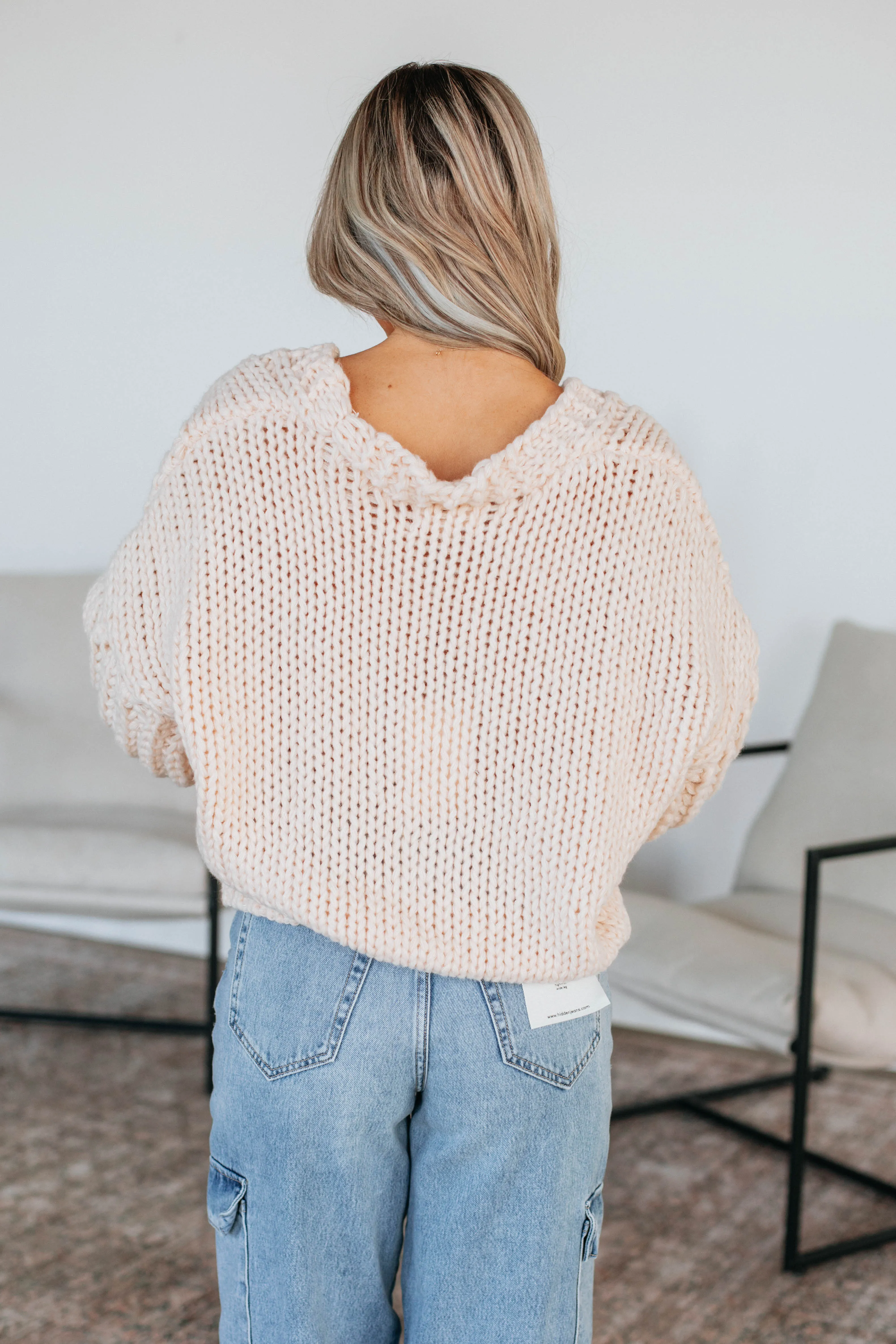 Annalise Knit Cardigan - Natural sold by Wild Oak Boutique product image thumbnail 5