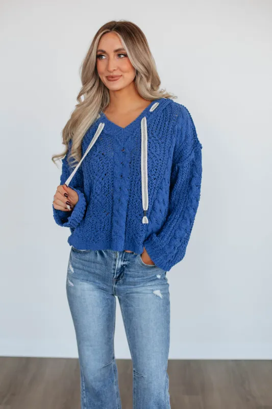 Ranelle Knit Pullover - Royal Blue sold by Wild Oak Boutique