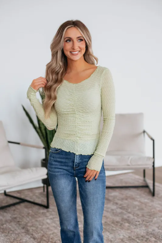 Felicity Top - Green Tea sold by Wild Oak Boutique