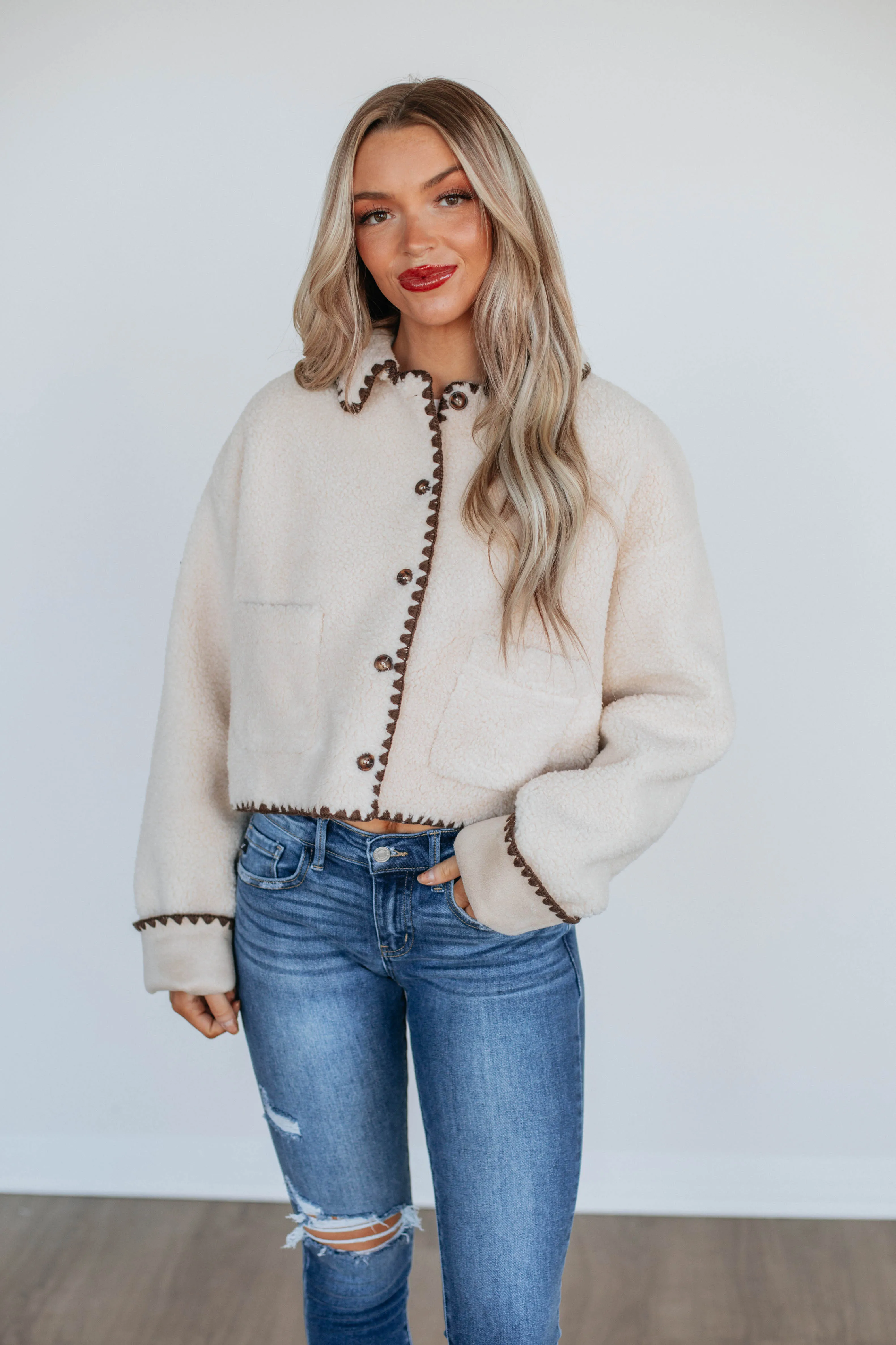 Maeve Sherpa Jacket sold by Wild Oak Boutique product image thumbnail 4