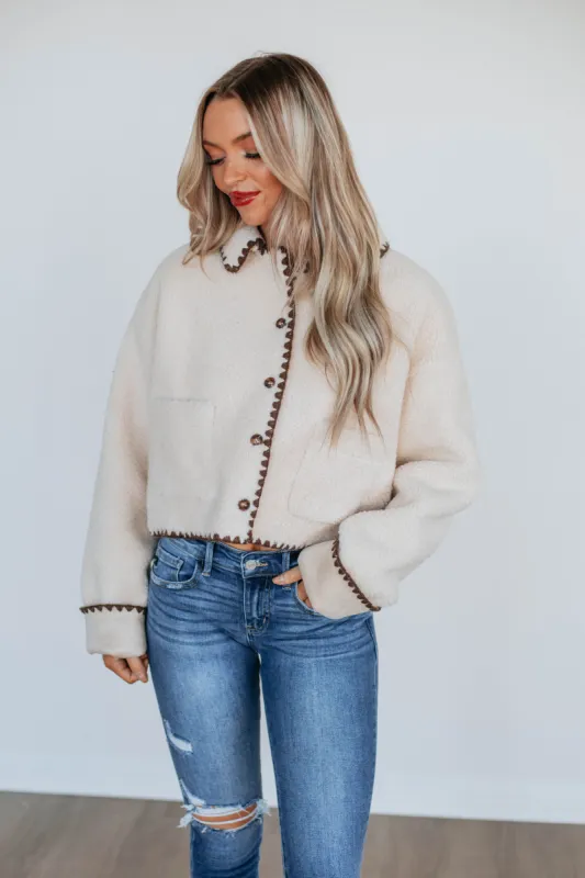 Maeve Sherpa Jacket sold by Wild Oak Boutique