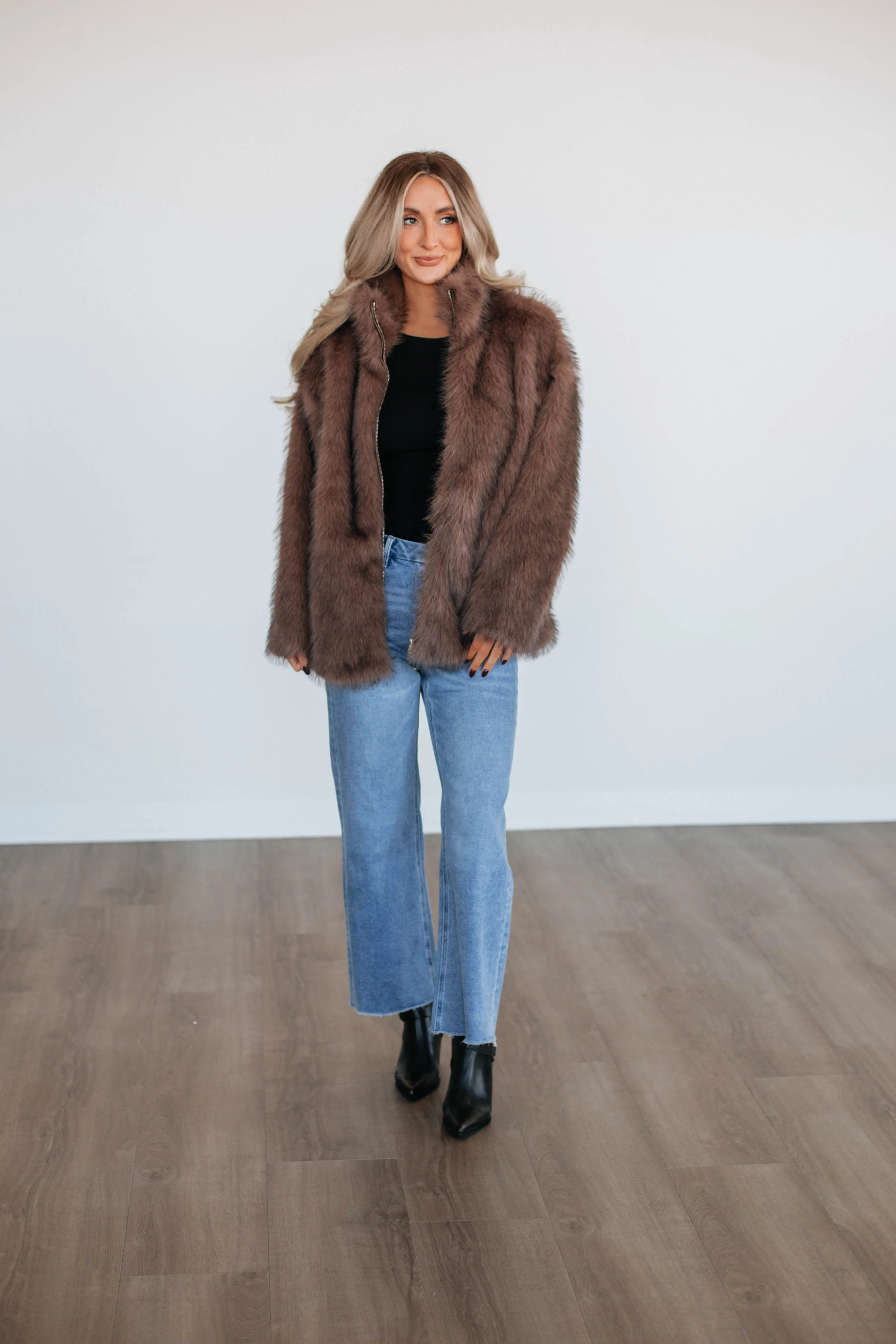 Anastasia Faux Fur Jacket sold by Wild Oak Boutique product image thumbnail 2