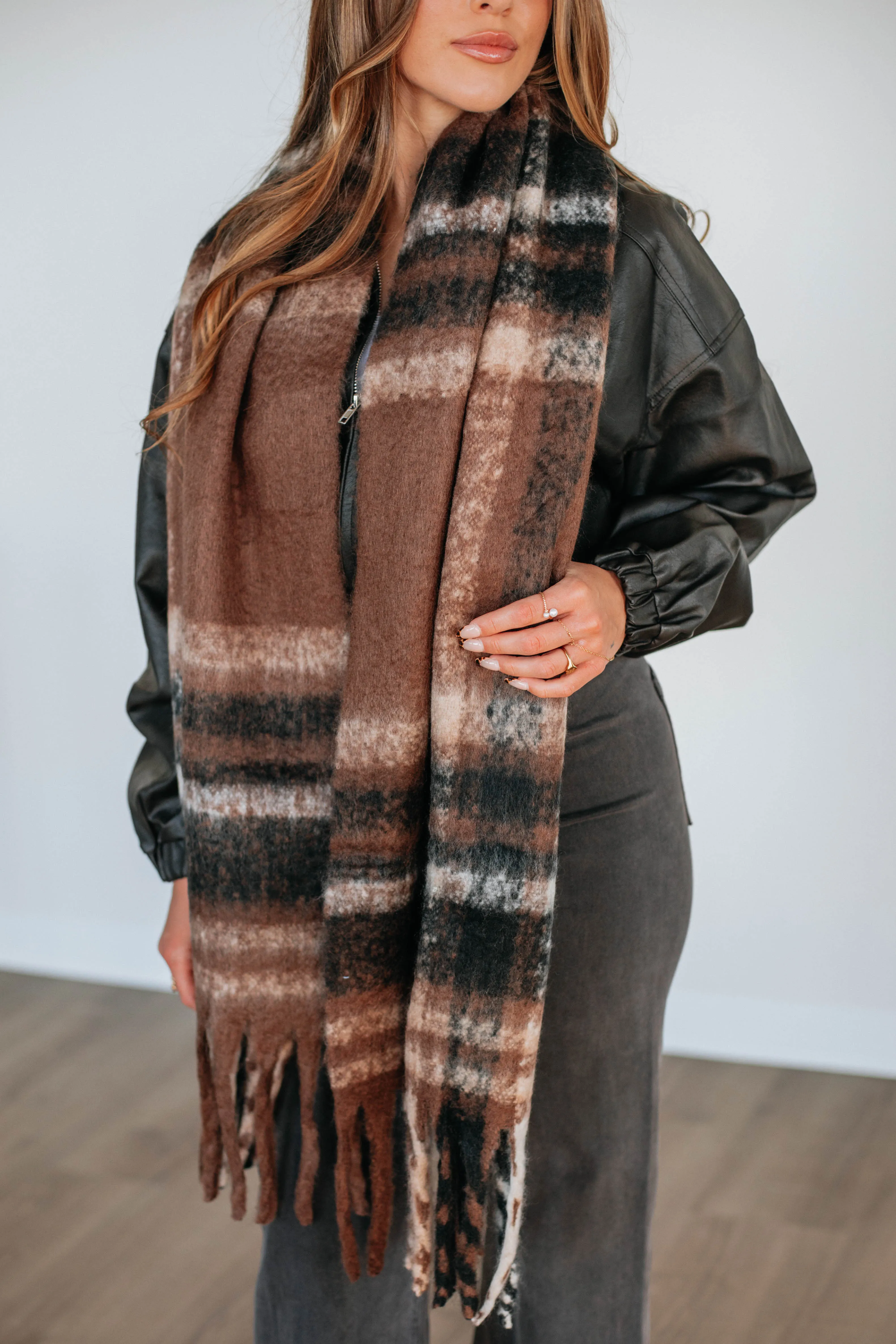 Effortless Trendsetter Plaid Scarf sold by Wild Oak Boutique product image thumbnail 3