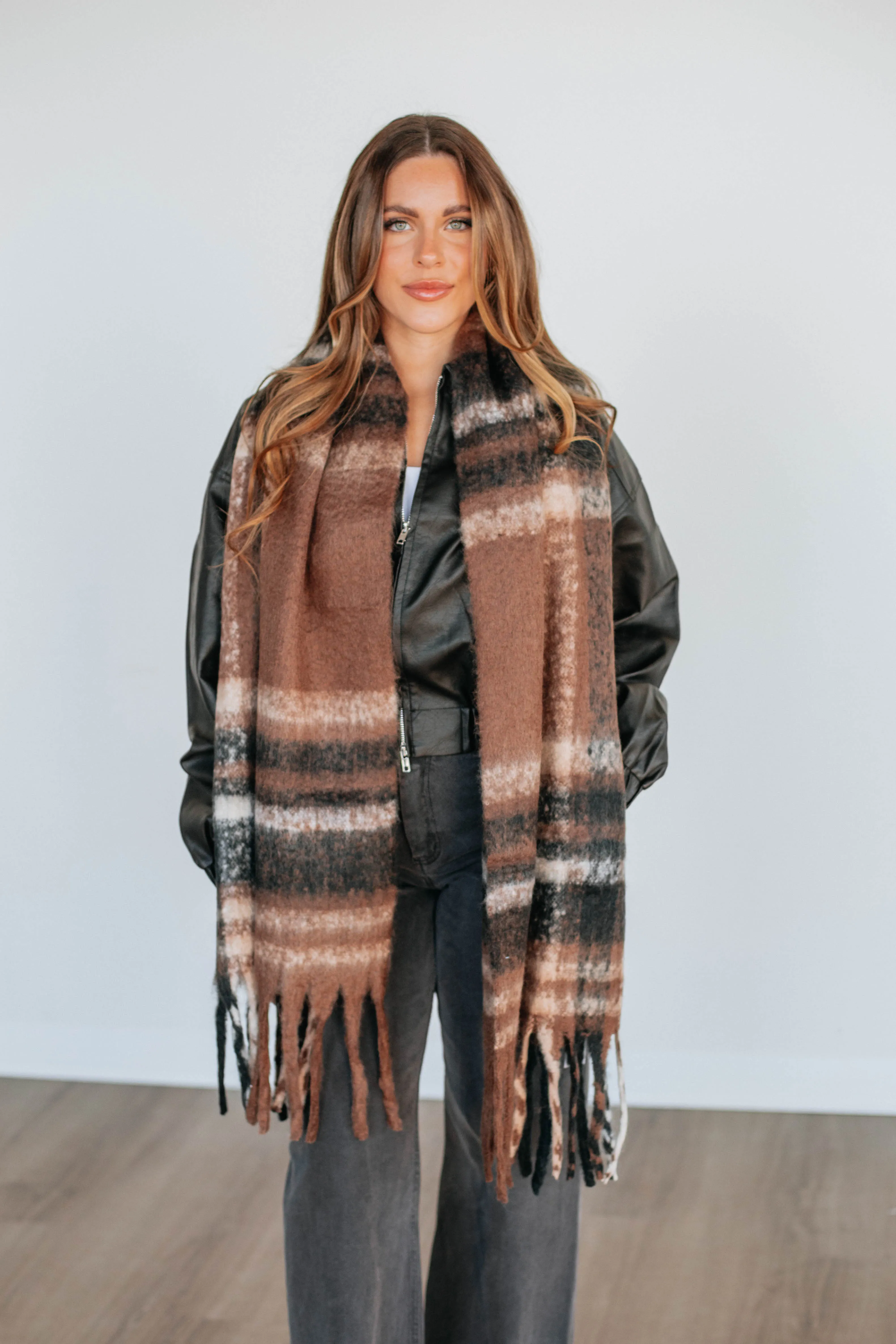 Effortless Trendsetter Plaid Scarf sold by Wild Oak Boutique product image thumbnail 4