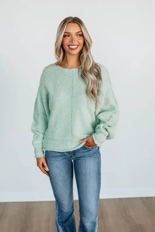 Haven Sweater - Dusty Mint sold by Wild Oak Boutique