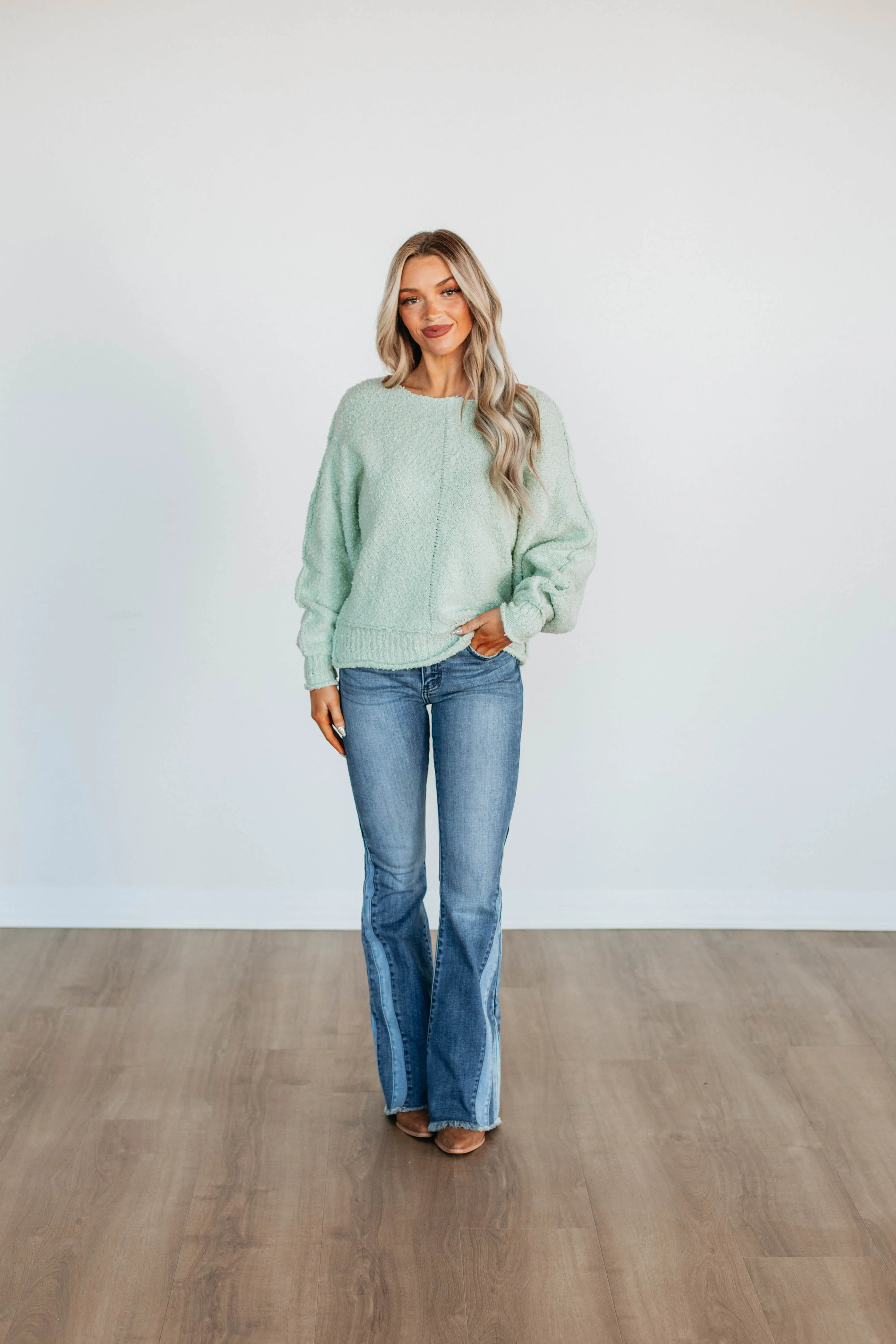 Haven Sweater - Dusty Mint sold by Wild Oak Boutique product image thumbnail 3
