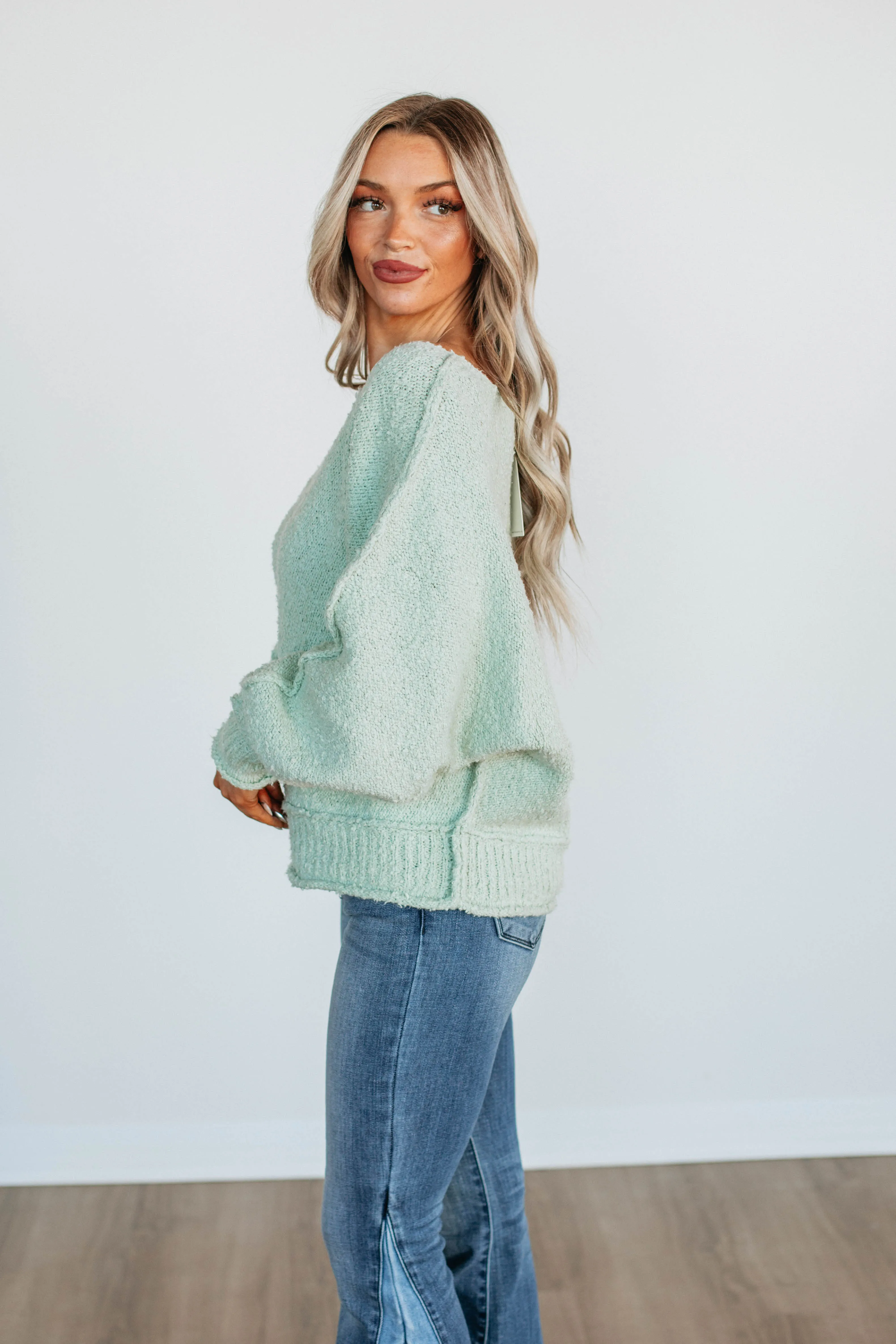 Haven Sweater - Dusty Mint sold by Wild Oak Boutique product image thumbnail 2