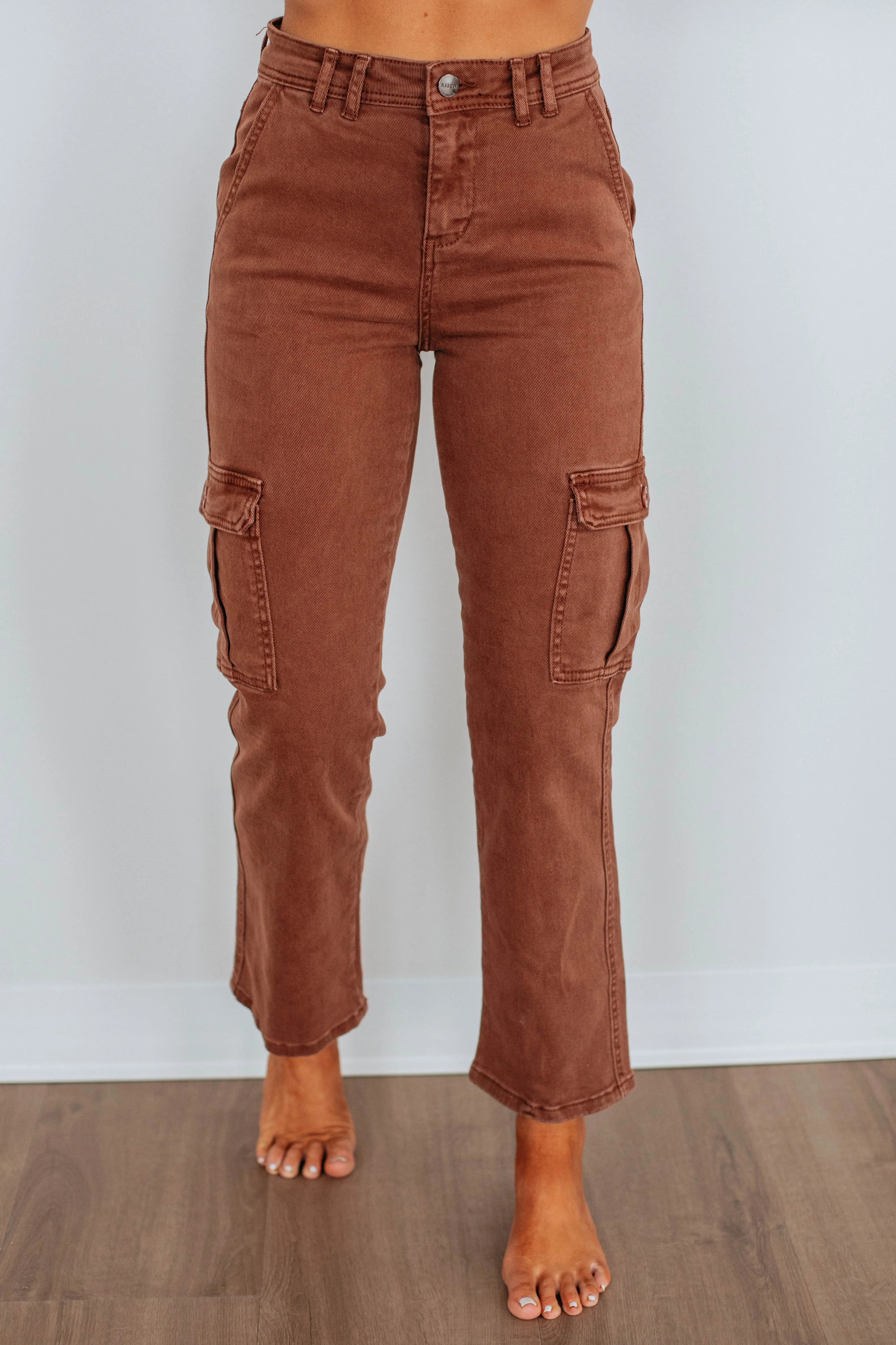 Hadley Risen Cargo Jeans - Espresso sold by Wild Oak Boutique product image thumbnail 5