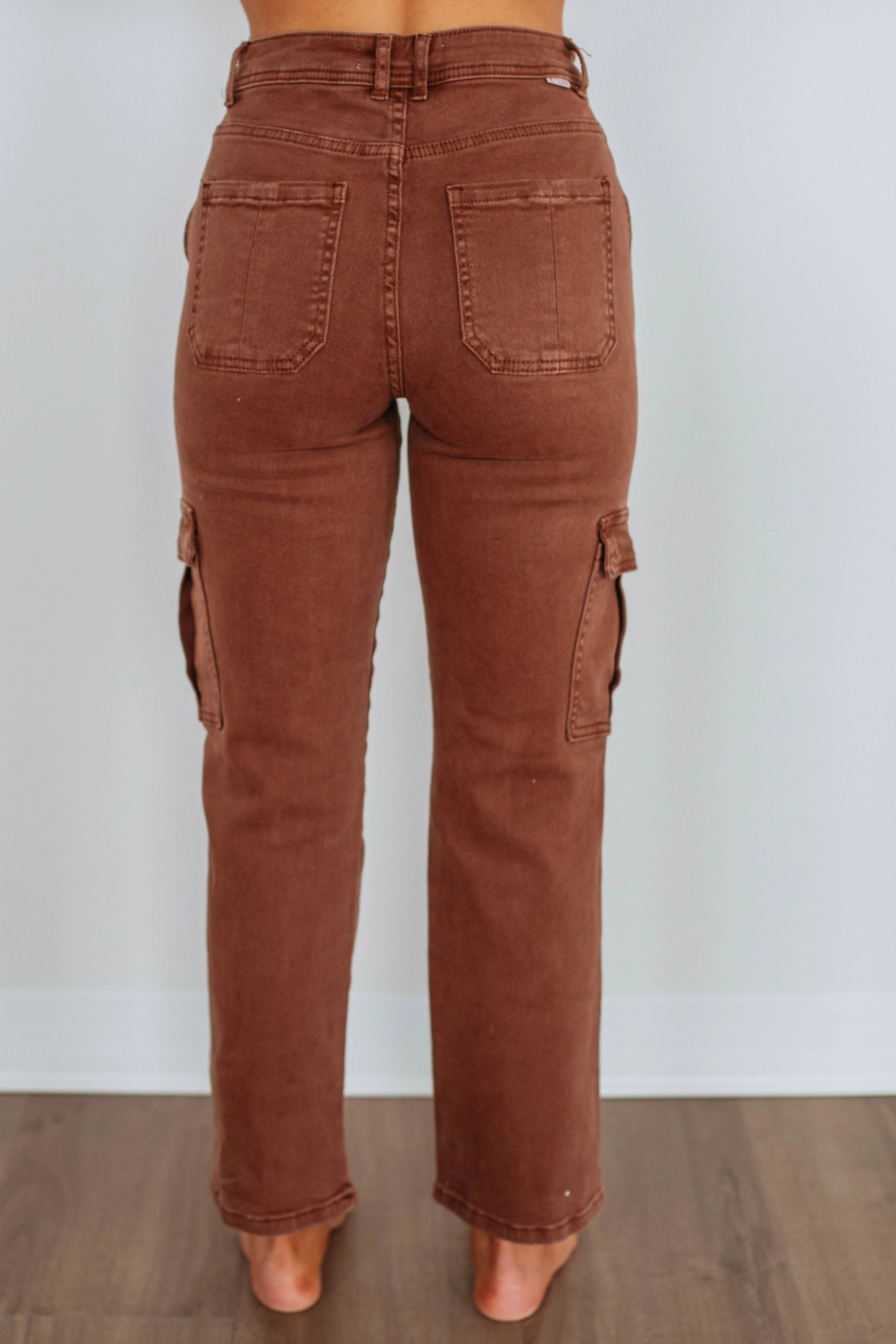 Hadley Risen Cargo Jeans - Espresso sold by Wild Oak Boutique product image thumbnail 4